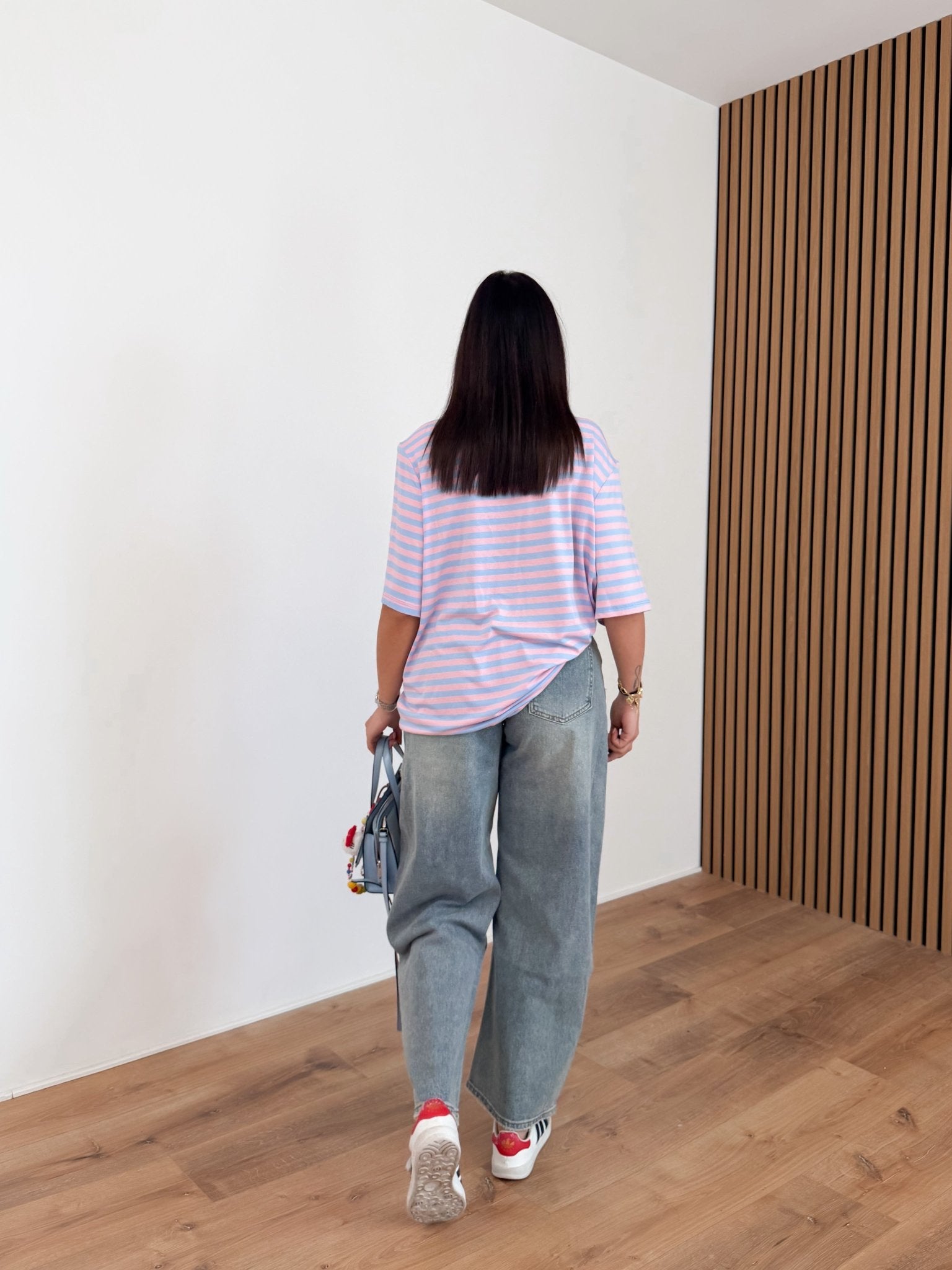 Maxi Maglia Linee - Celeste e Rosa - SAINTH