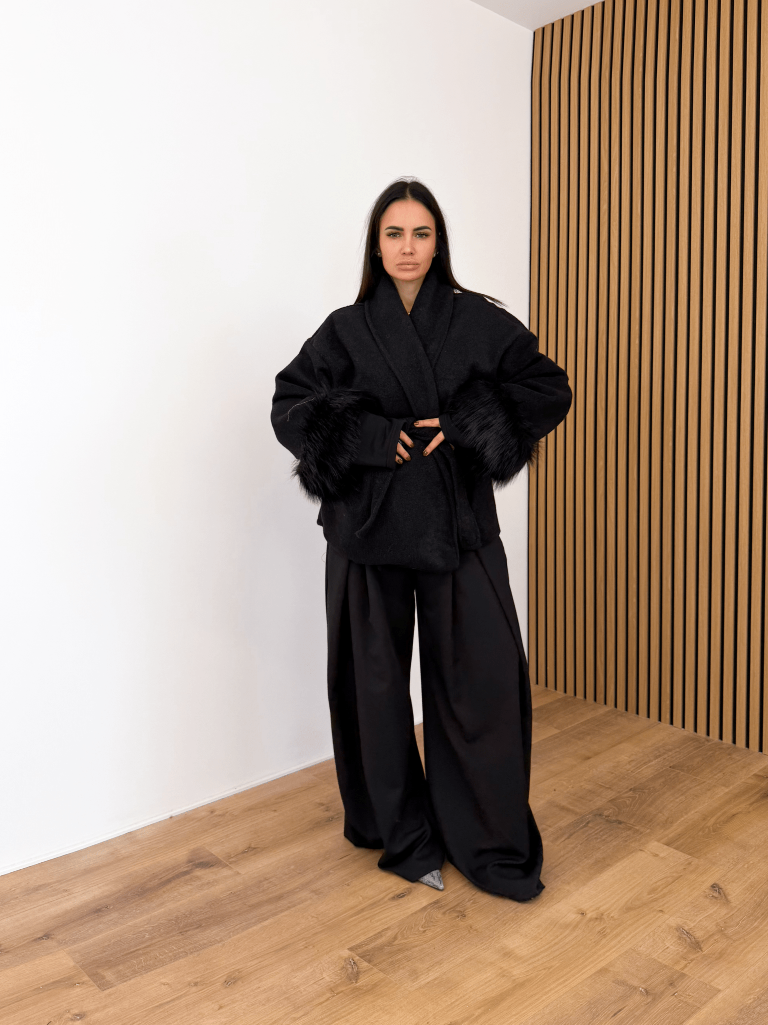 Pantalone Ventaglio - Nero - SAINTH