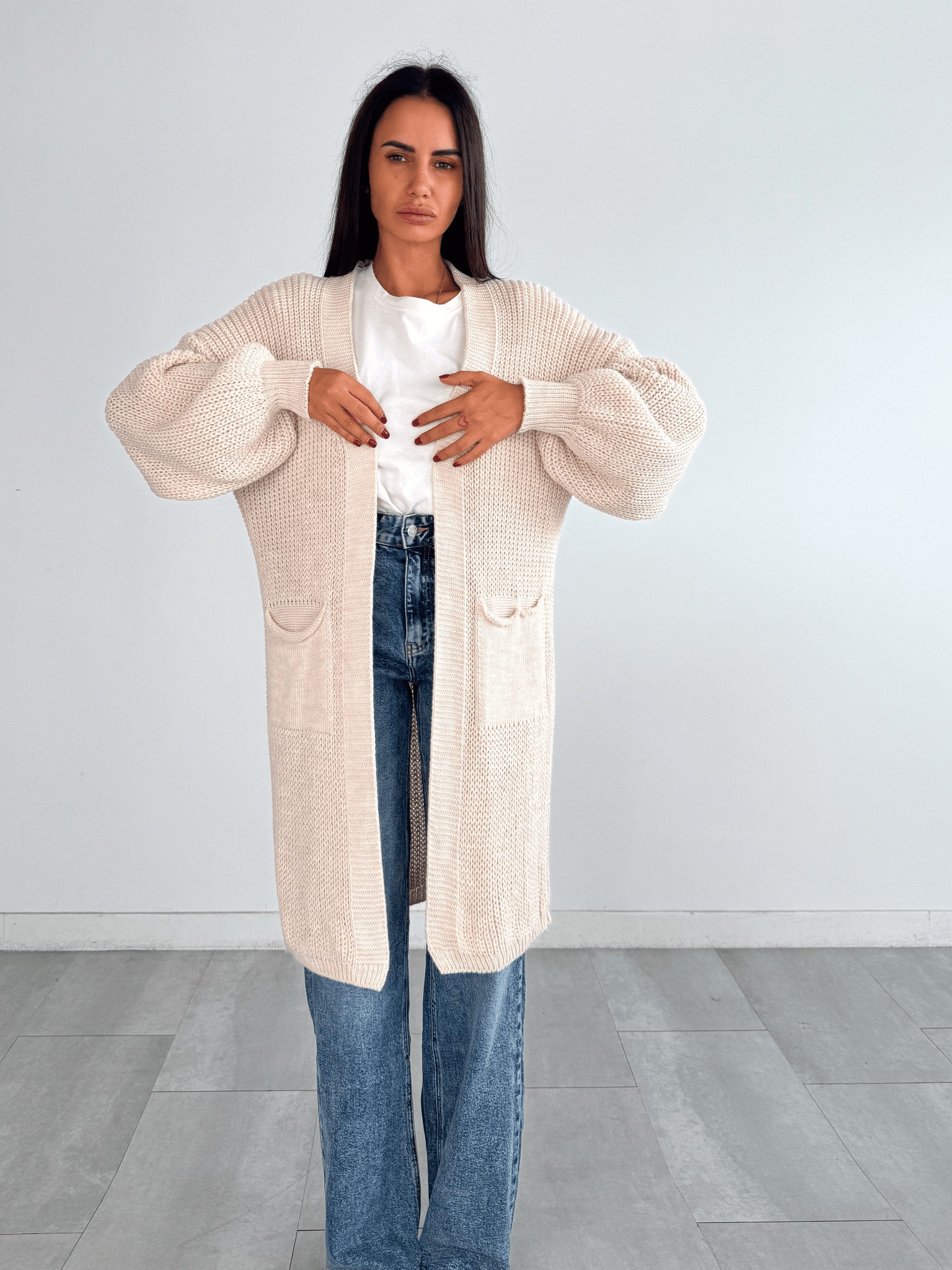 Cardigan Flamingo - Beige - SAINTH