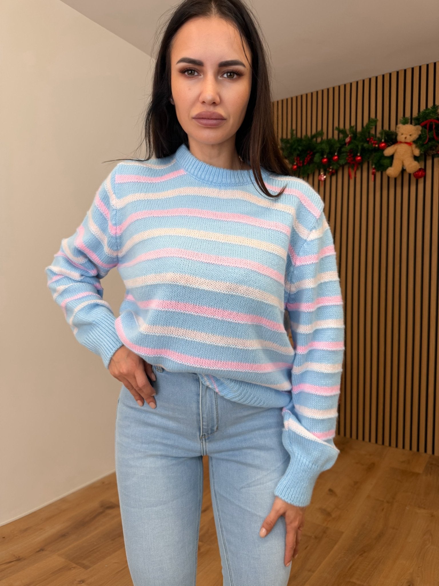 Pull Delicato - Celeste e Rosa - SAINTH