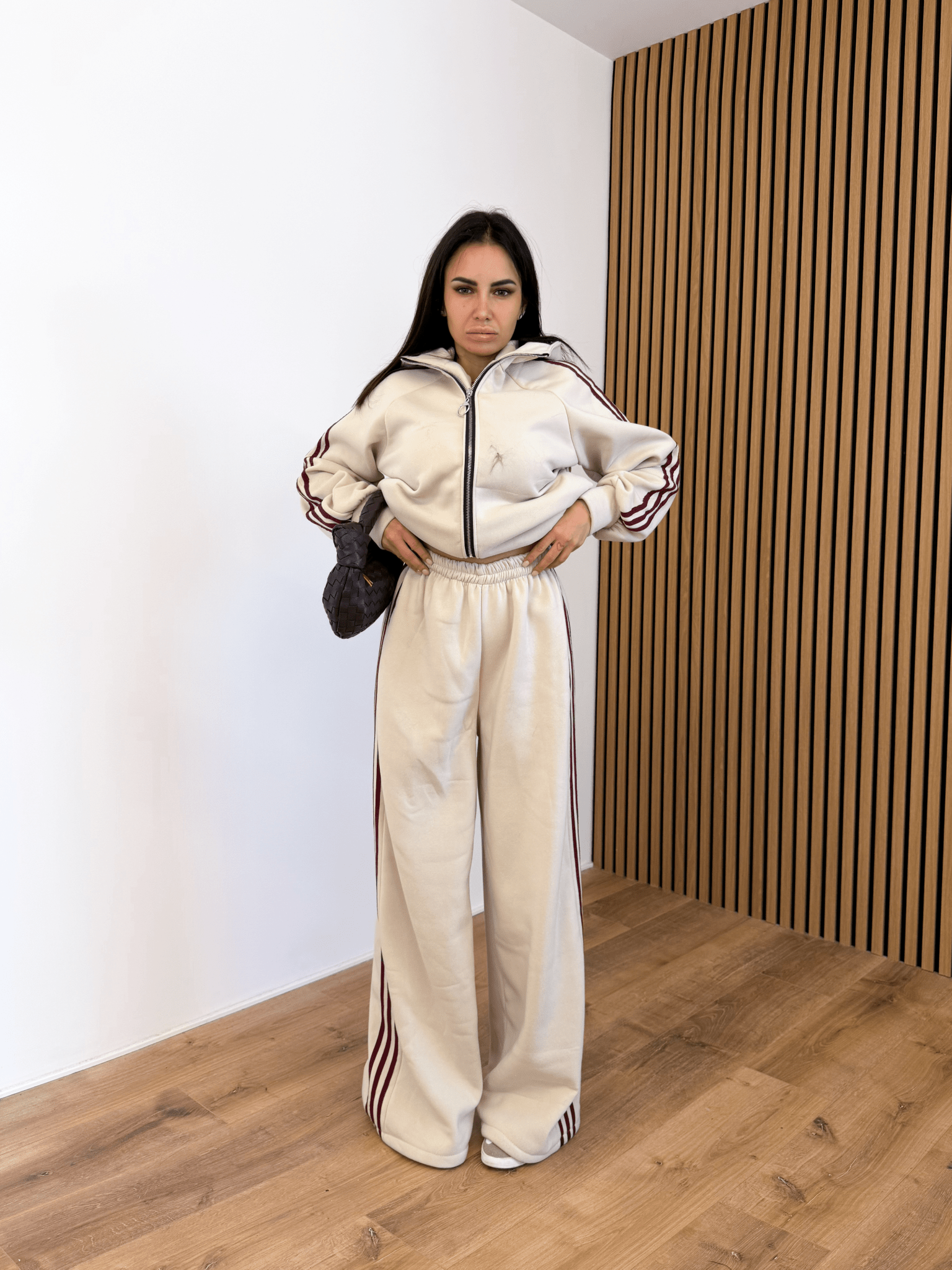 Completo Tuta Felpato - Beige e Bordeaux - SAINTH