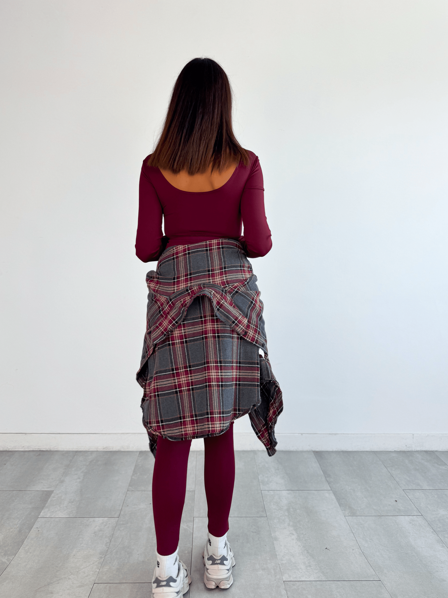 Camicia Wool - Grigio e Bordeaux - SAINTH