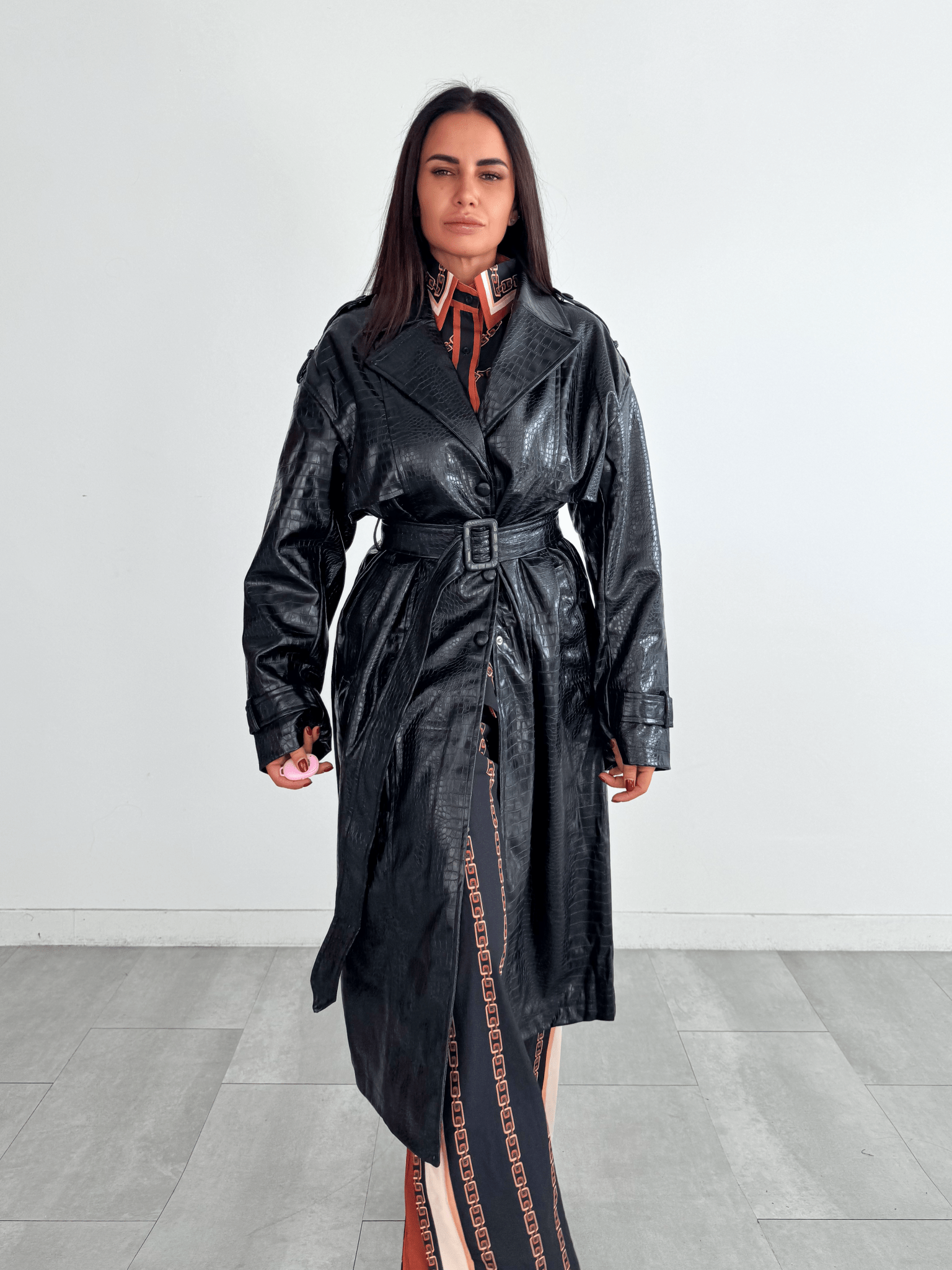 Trench Ecopelle Kobra - Nero - SAINTH