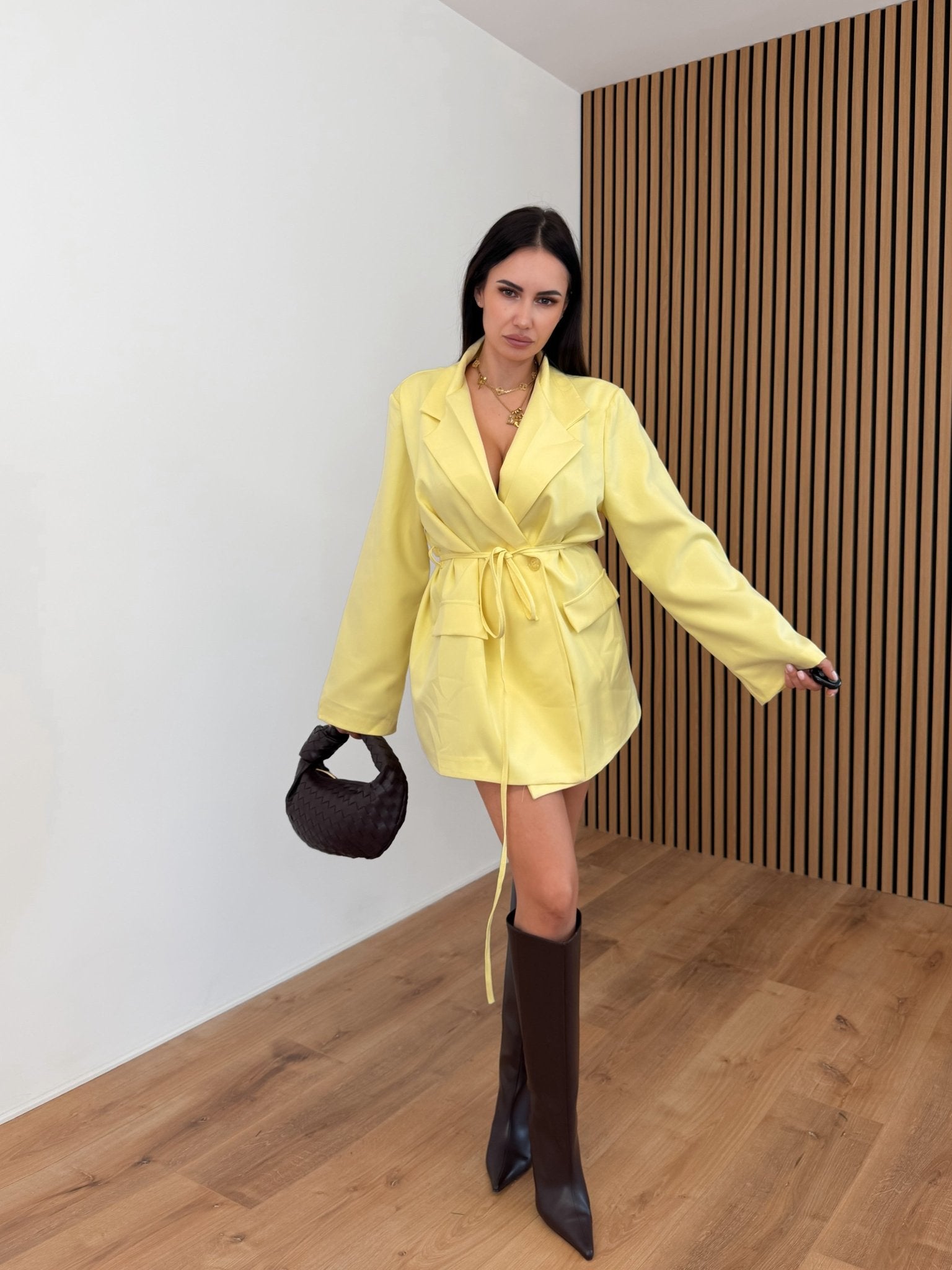 Abito Blazer Chic - Giallo - SAINTH