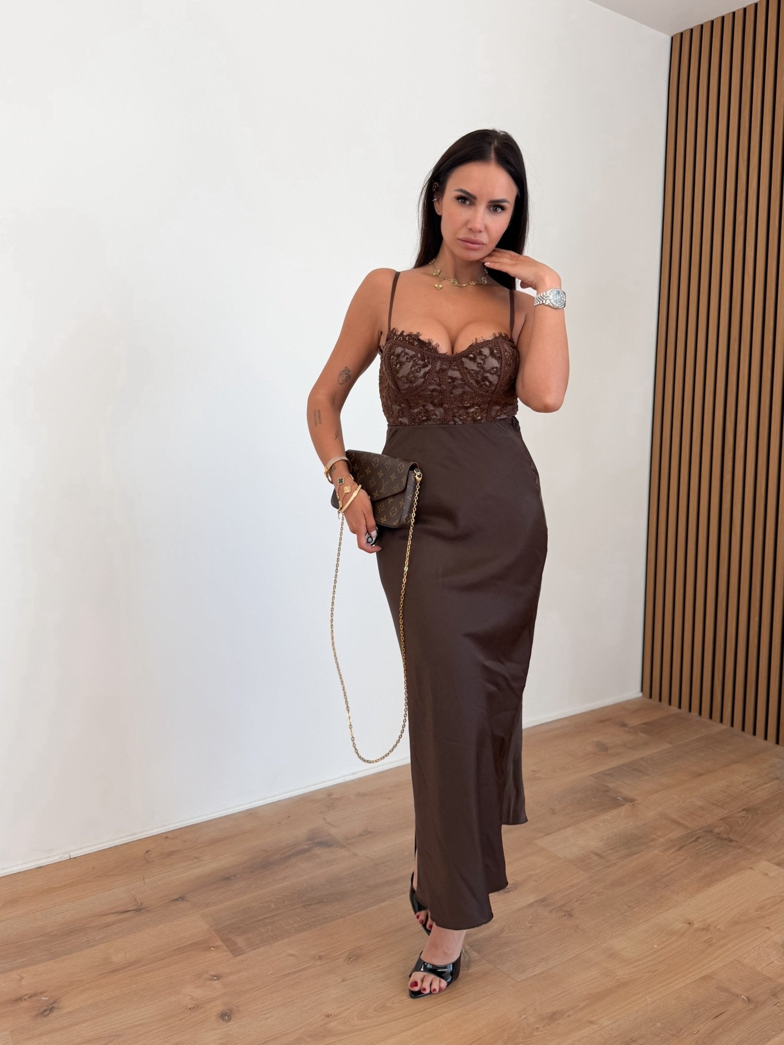 Gonna Lingerie - Marrone - SAINTH