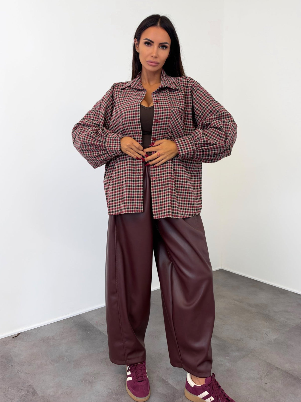 Camicia Factory - Bordeaux Burro Nera - SAINTH