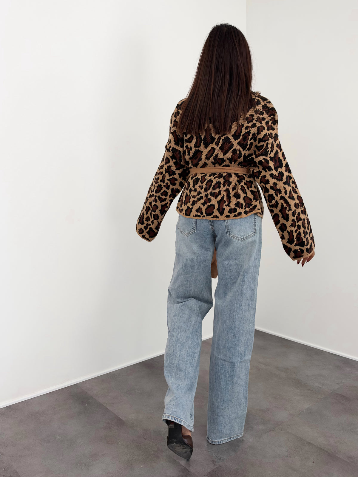 Cardigan Crop Gheo - Leopardato Chiaro
