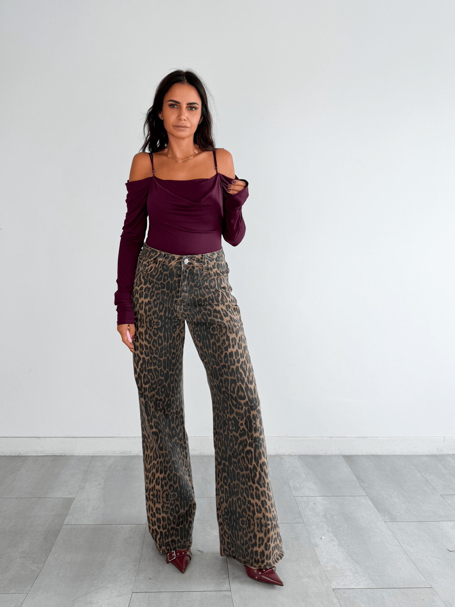 Jeans Leopard - Marrone - SAINTH