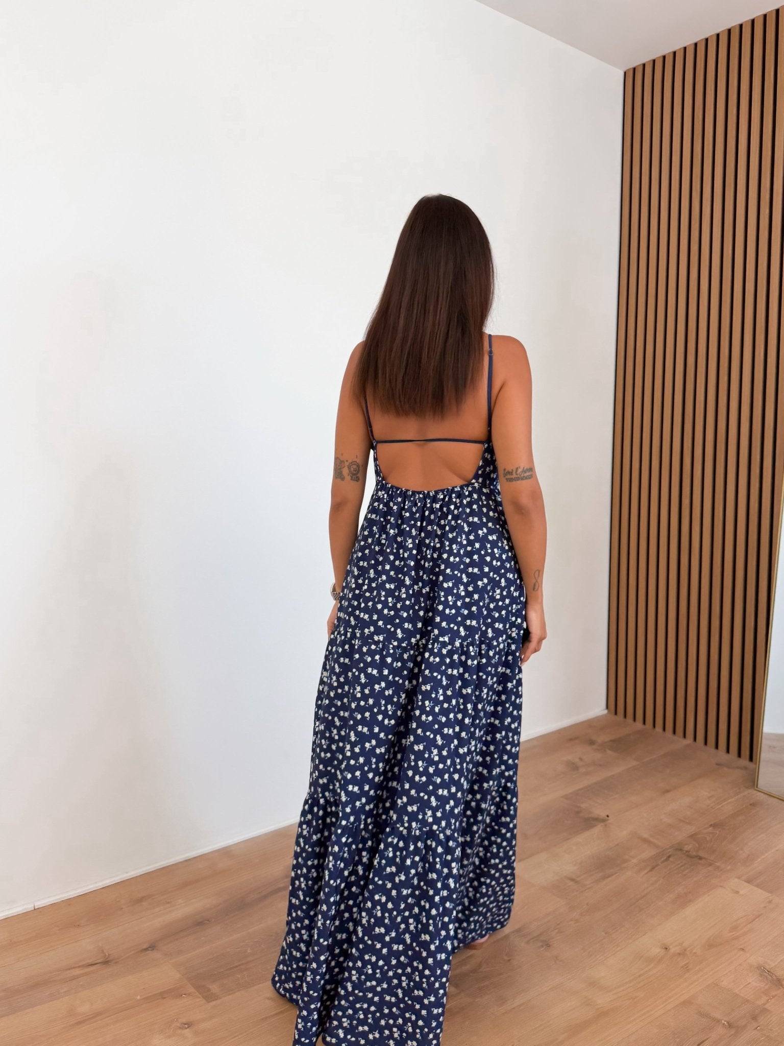 Abito Floreale - Blu - SAINTH