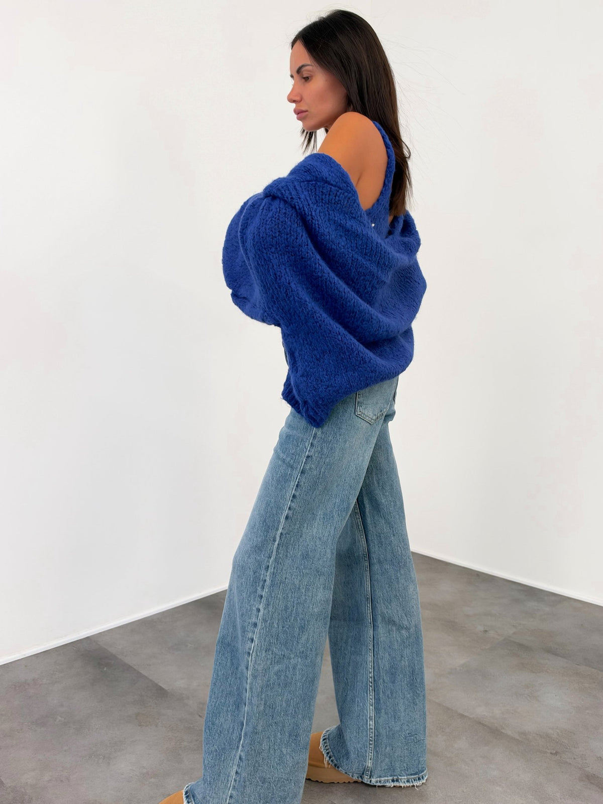 Set Top + Cardigan - Blu - SAINTH