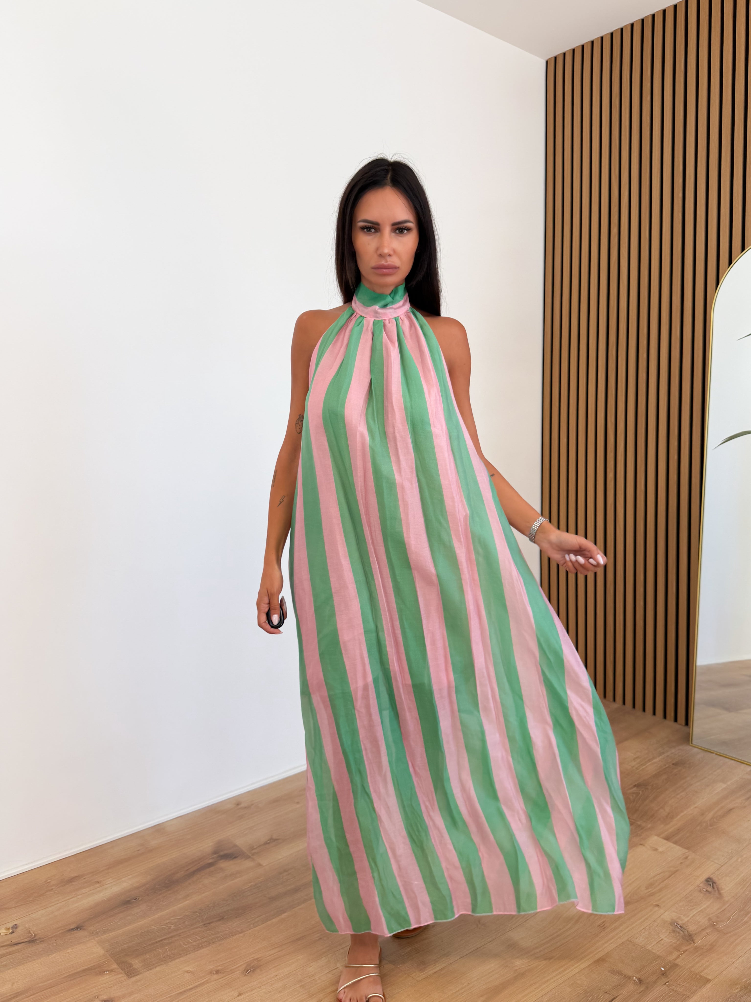 Abito Lines - Rosa Verde
