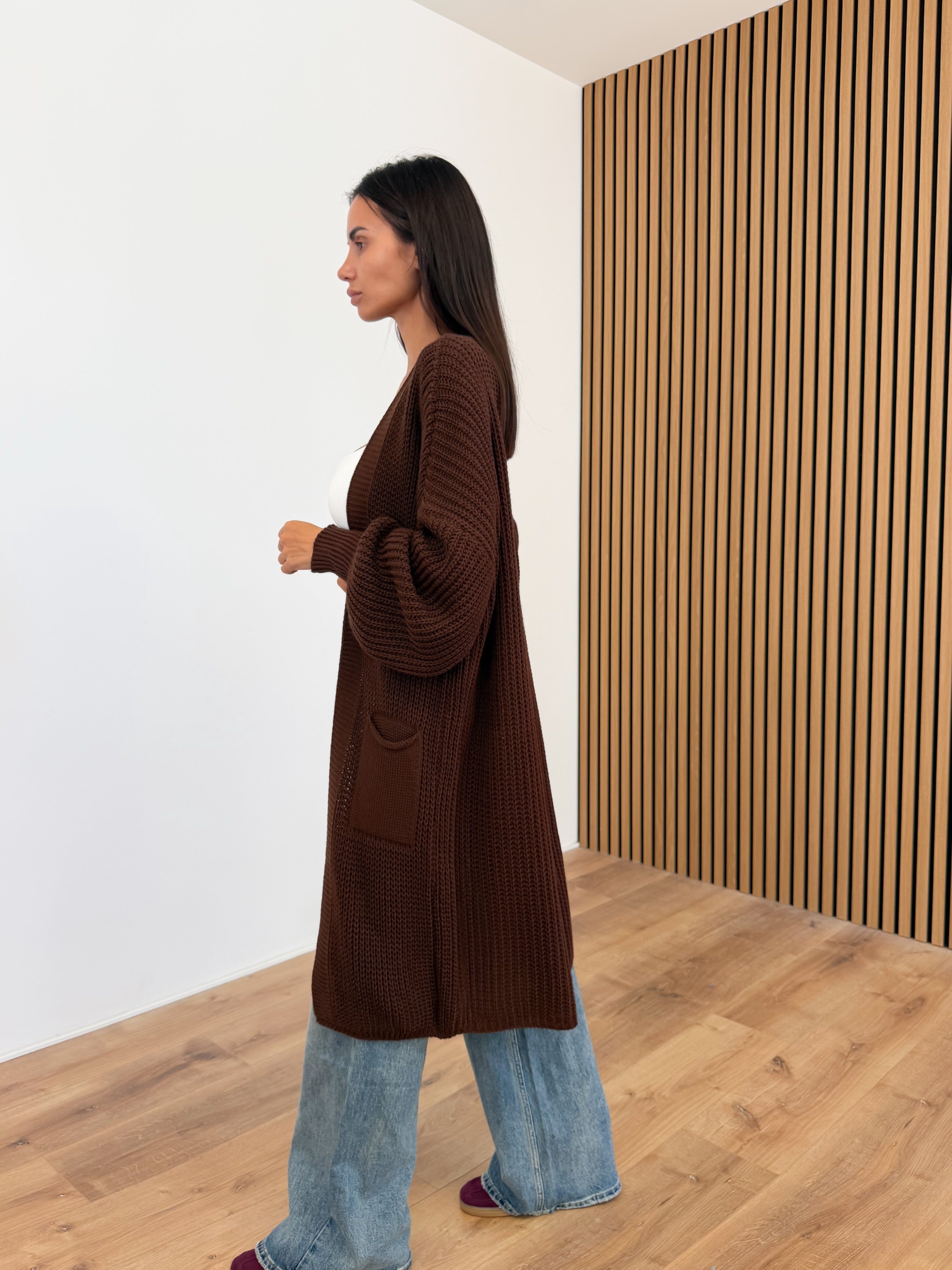 Cardigan Flamingo - Marrone