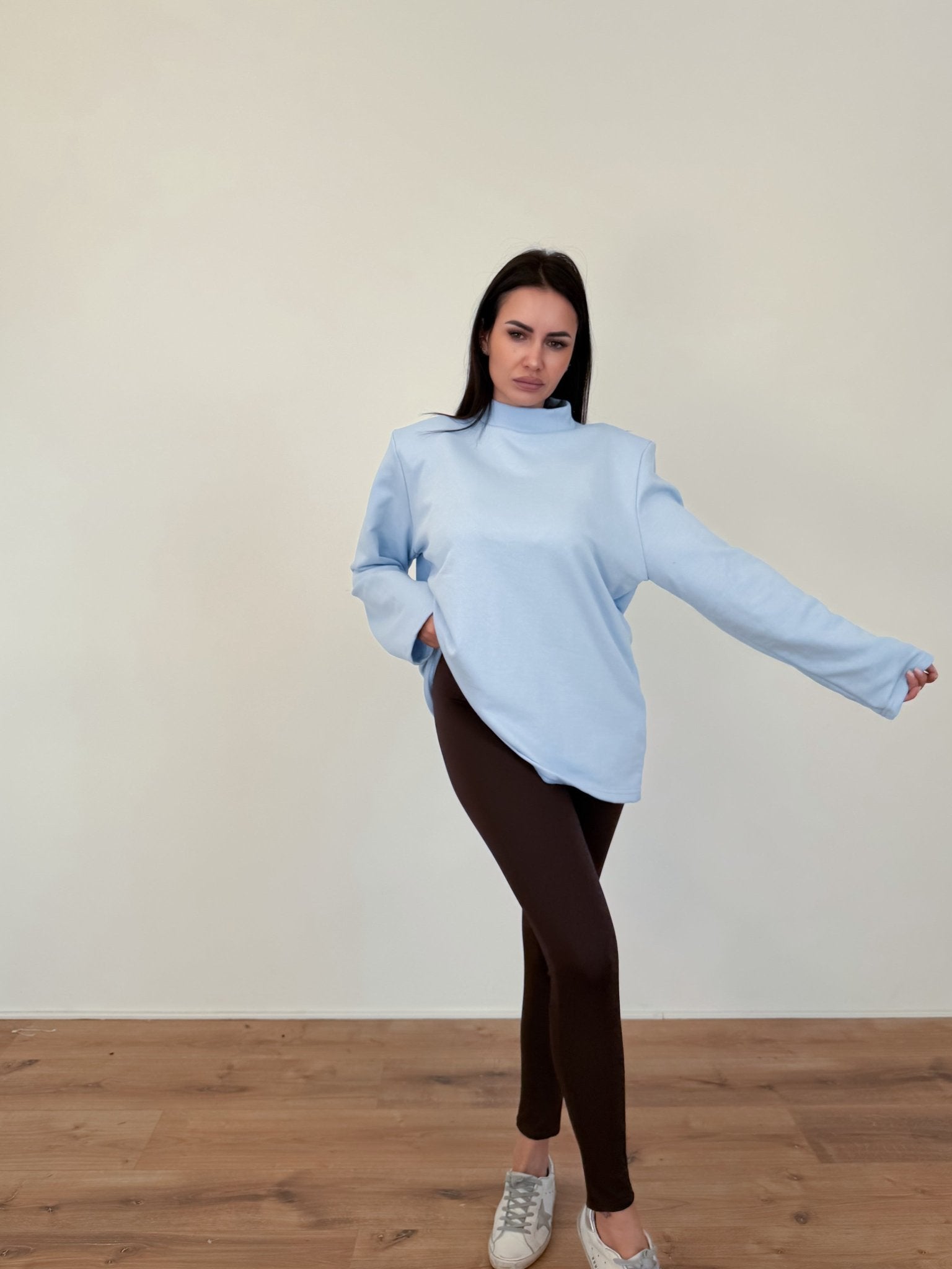 Felpa Maxi Spalla - Celeste - SAINTH