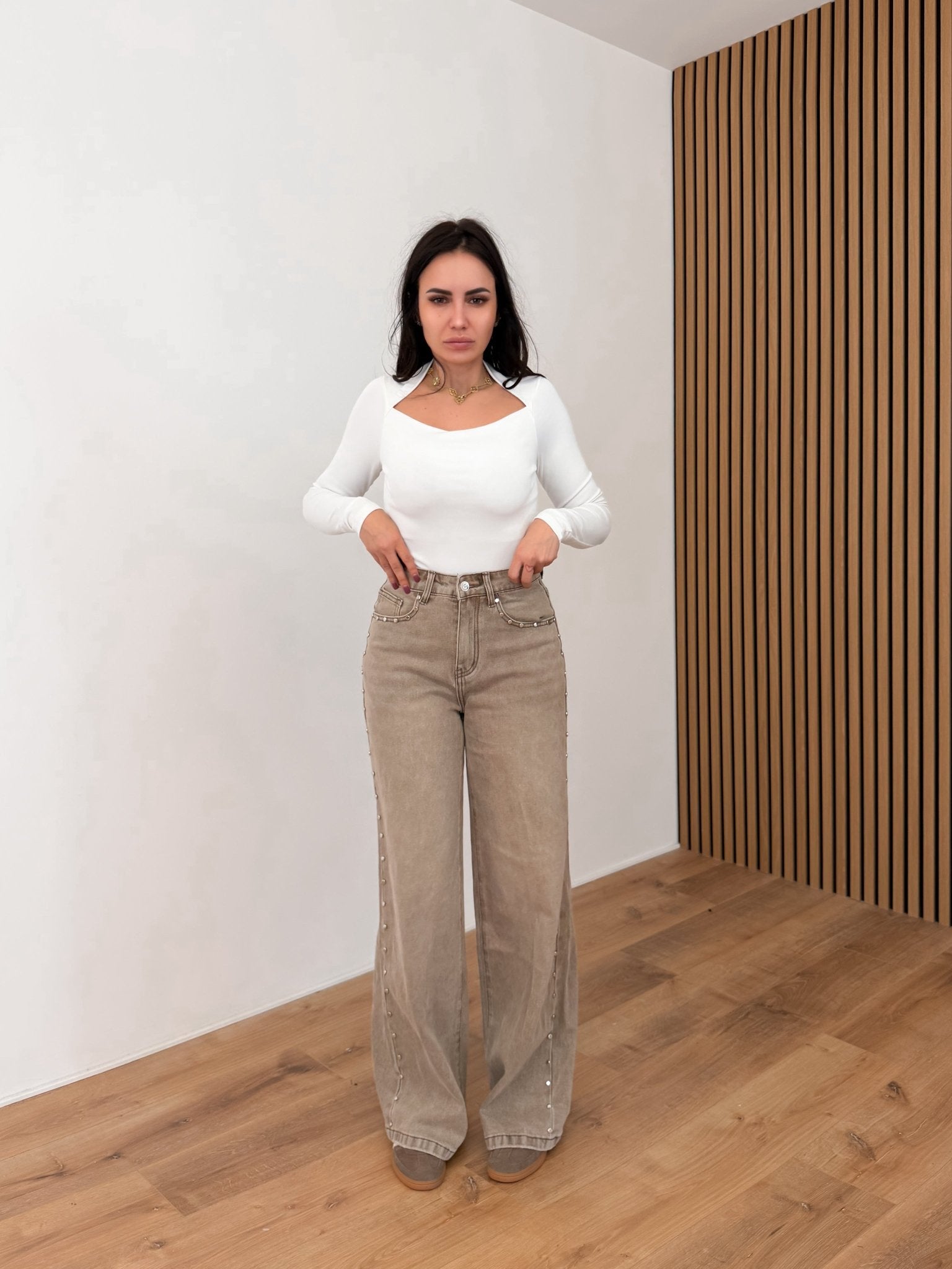 Jeans F32672 - Beige - SAINTH