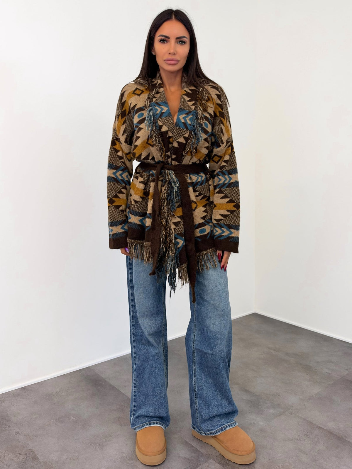 Cardigan Triangle 2.0 - Marrone Ocra - SAINTH