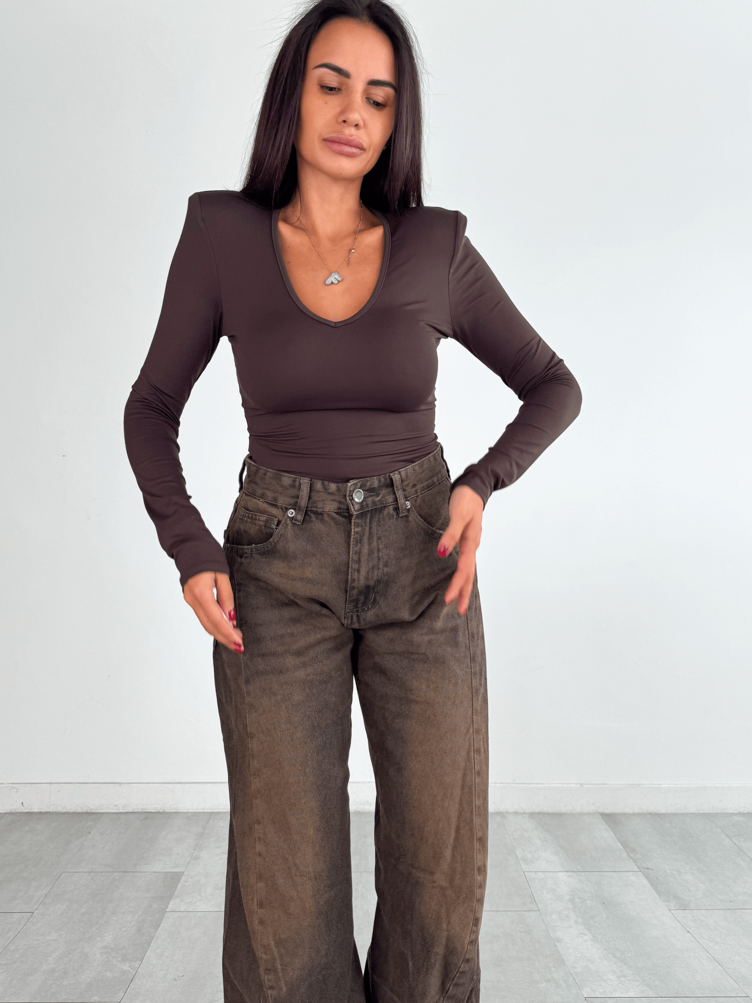 Jeans Polvere - Marrone - SAINTH