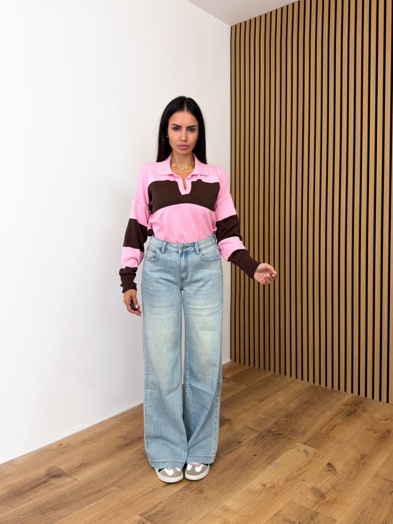 Pull Rapida - Rosa e Marrone - SAINTH