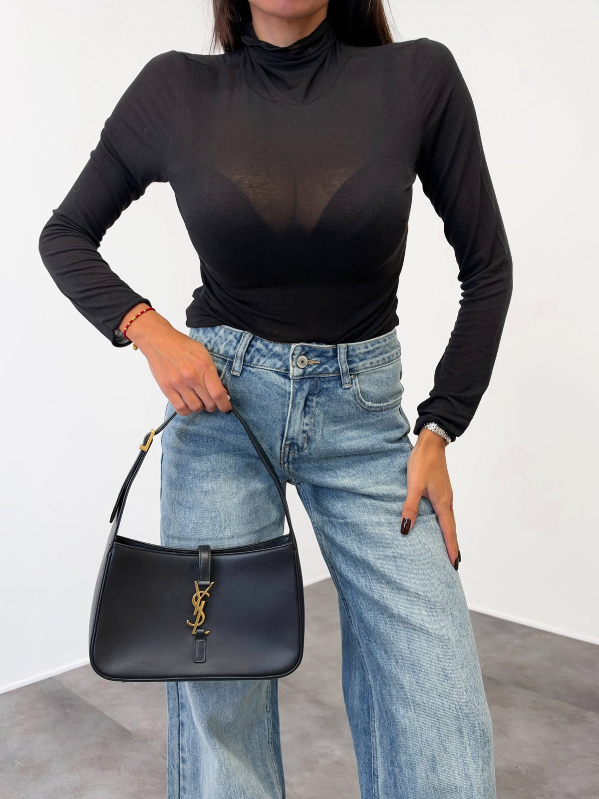 Maglia MistoCashmere - Nera - SAINTH