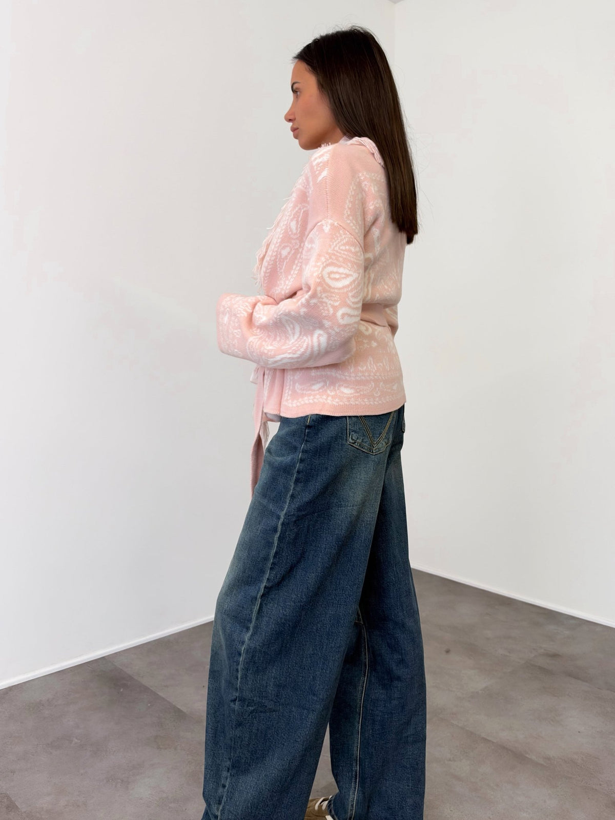 Cardigan Crop Azteco - Cipria - SAINTH