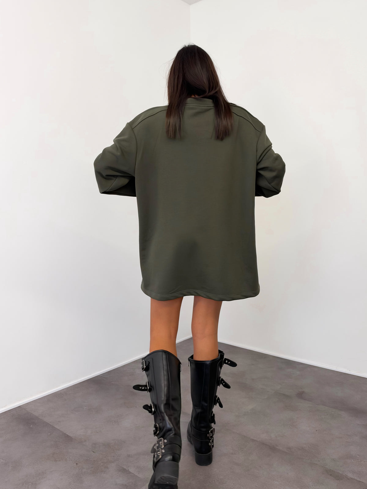 Felpa Maxi Spalla - Army Green