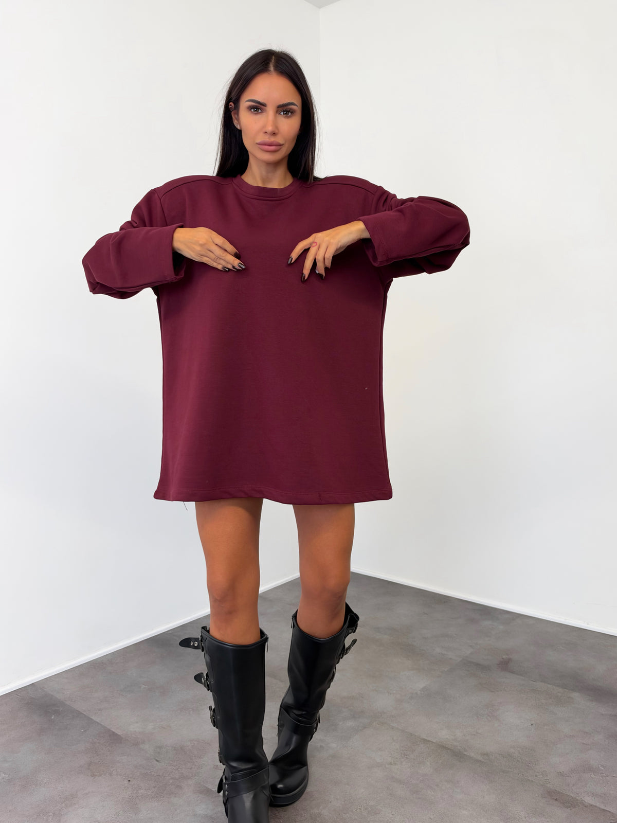 Felpa Maxi Spalla - Bordeaux