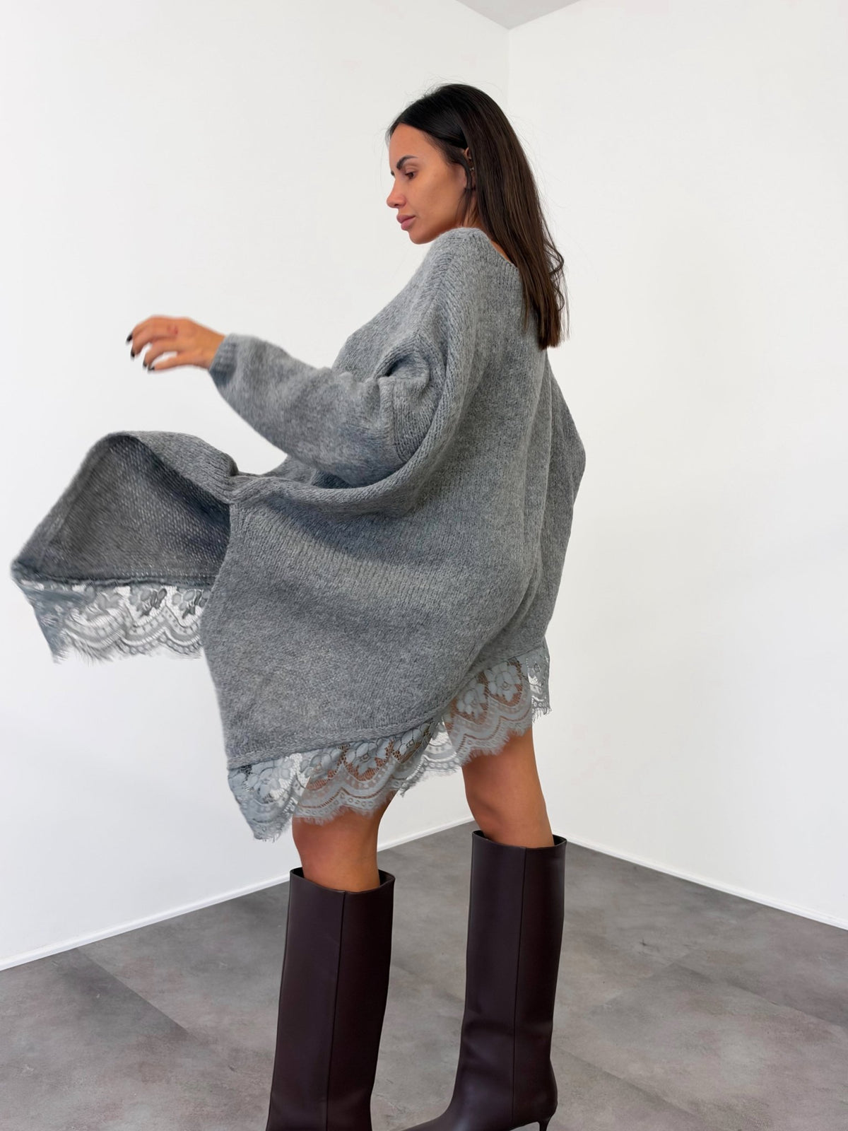 Abito Pull Vertice - Grigio - SAINTH