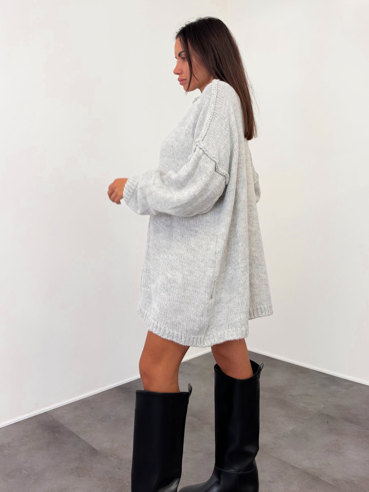Maxi Pull Ocean - Grigio Chiaro - SAINTH