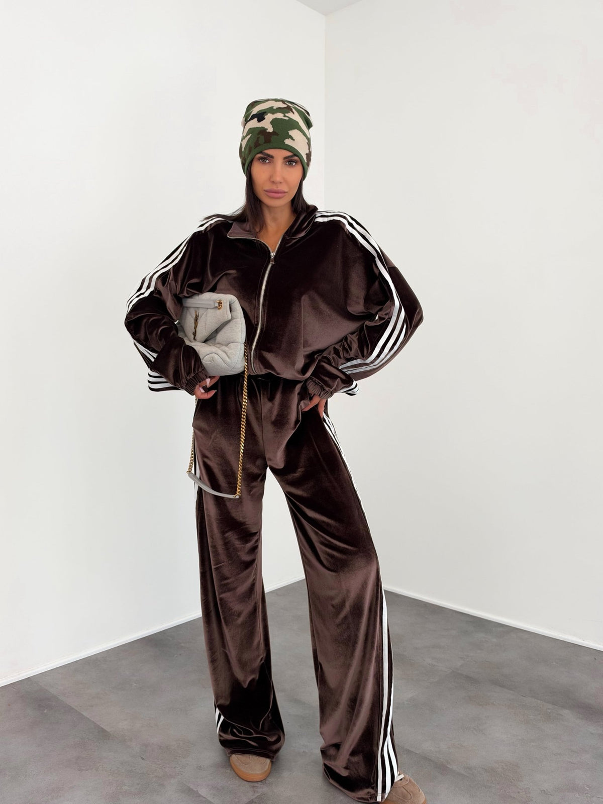 Coordinato Tuta Glossy - Marrone - SAINTH
