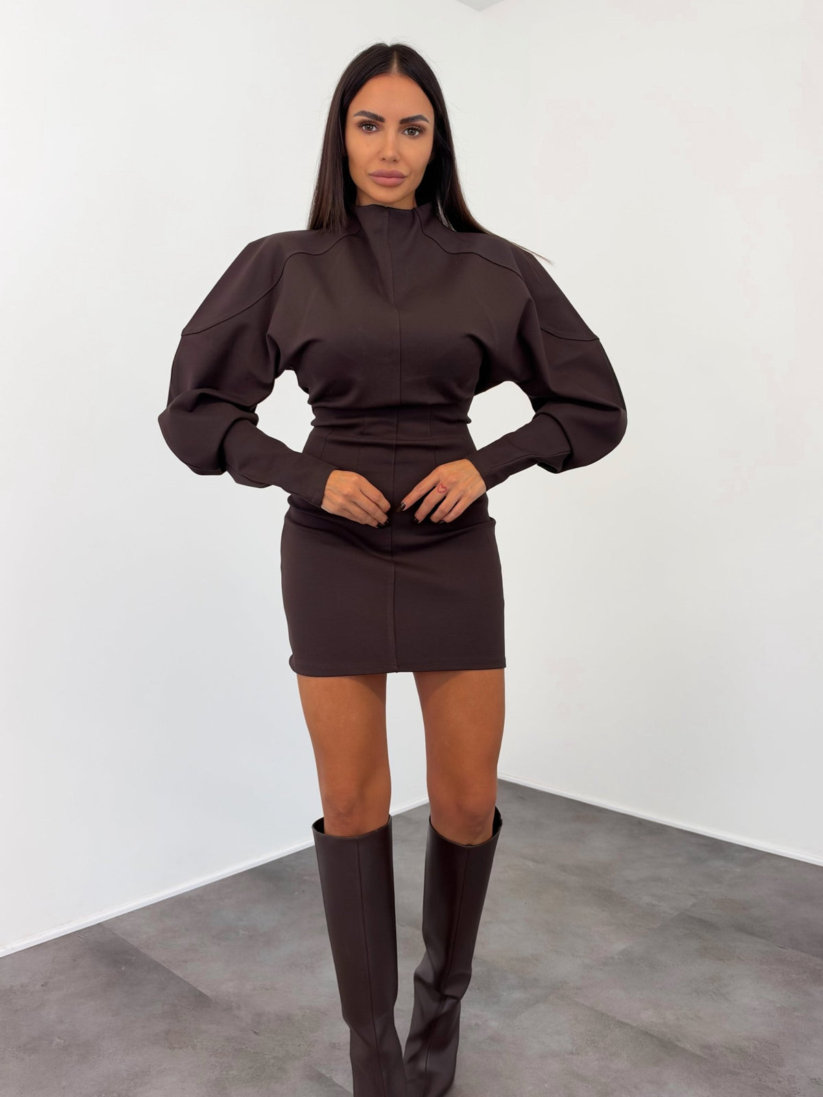 Abito Trapezio - Marrone - SAINTH
