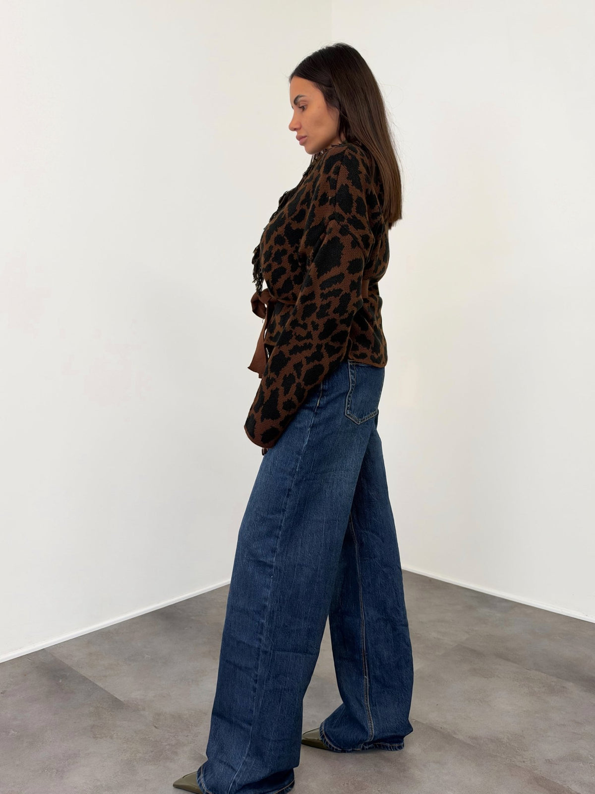 Cardigan Crop Gheo - Leopardato Scuro - SAINTH