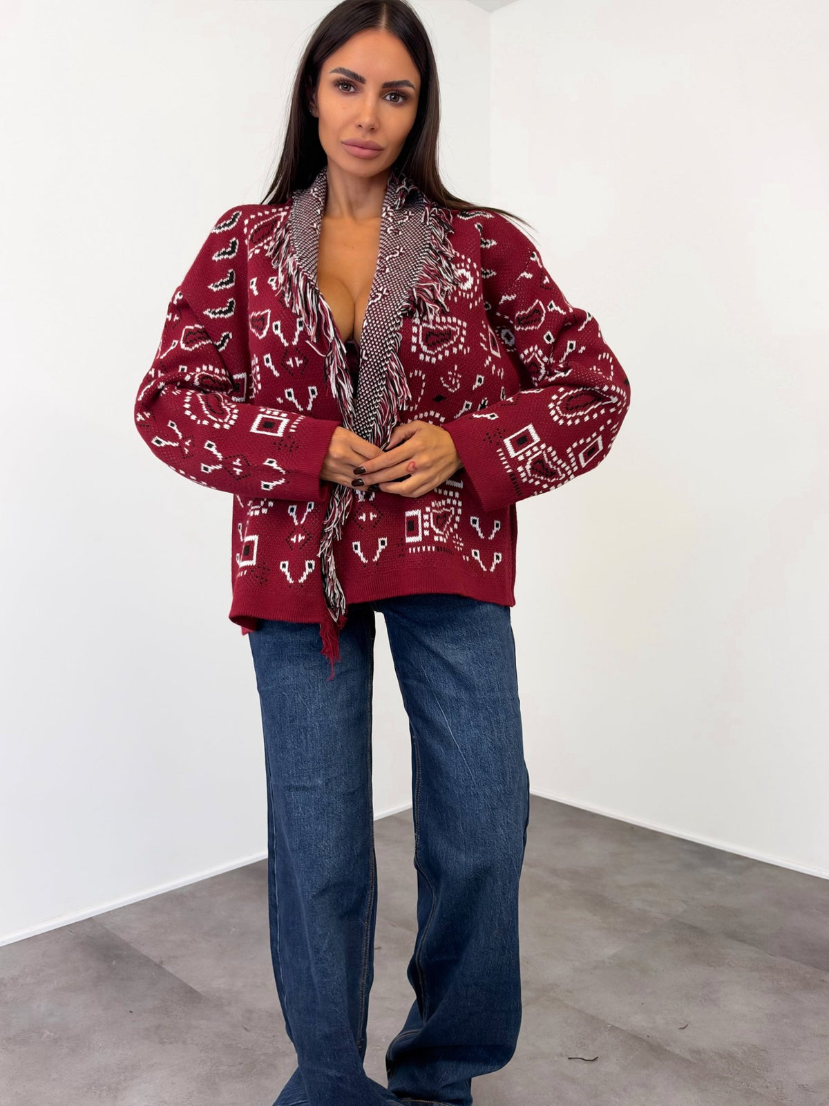 Cardigan Tribù - Bordeaux - SAINTH