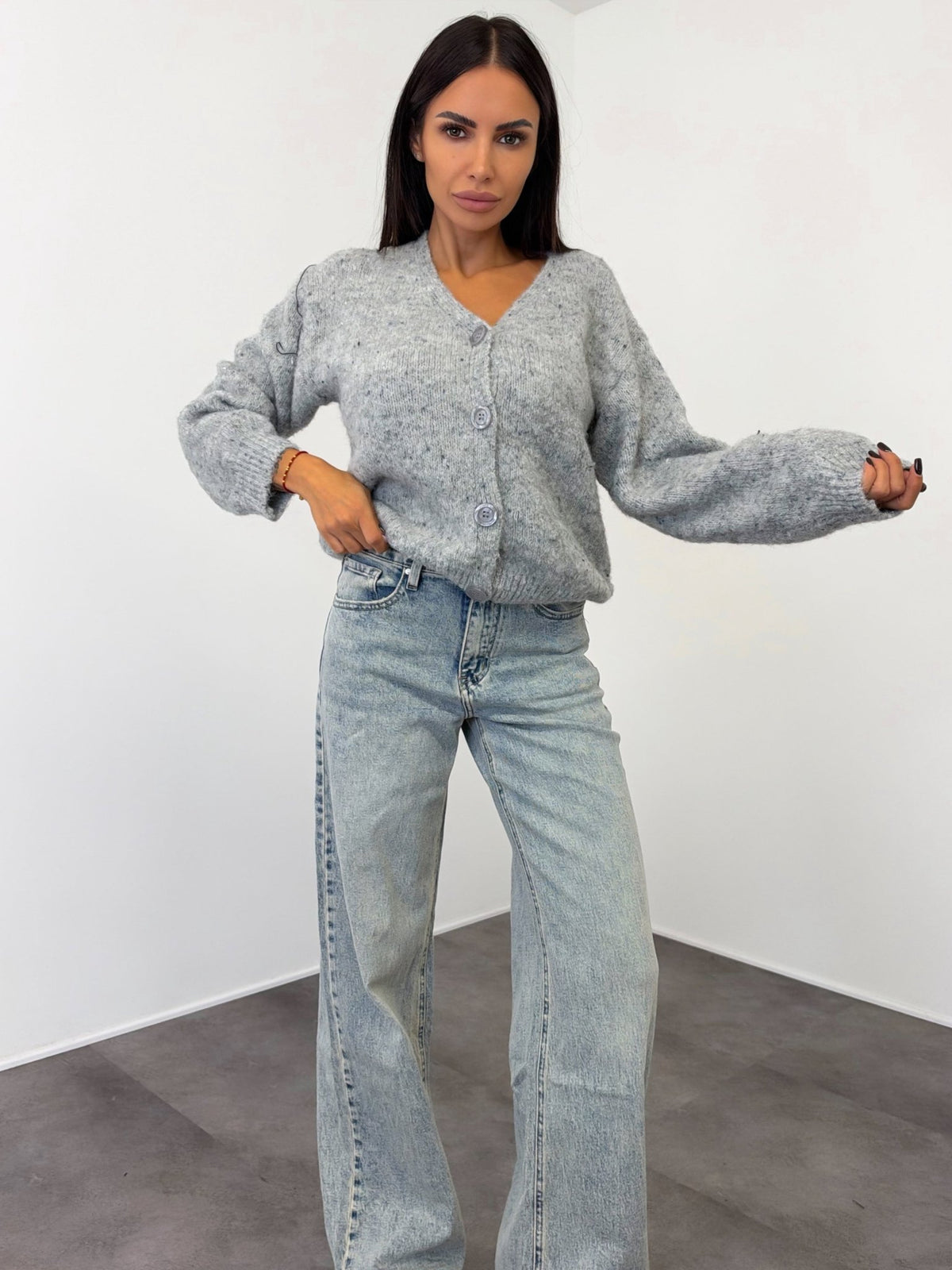 Cardigan Dream - Grigio - SAINTH