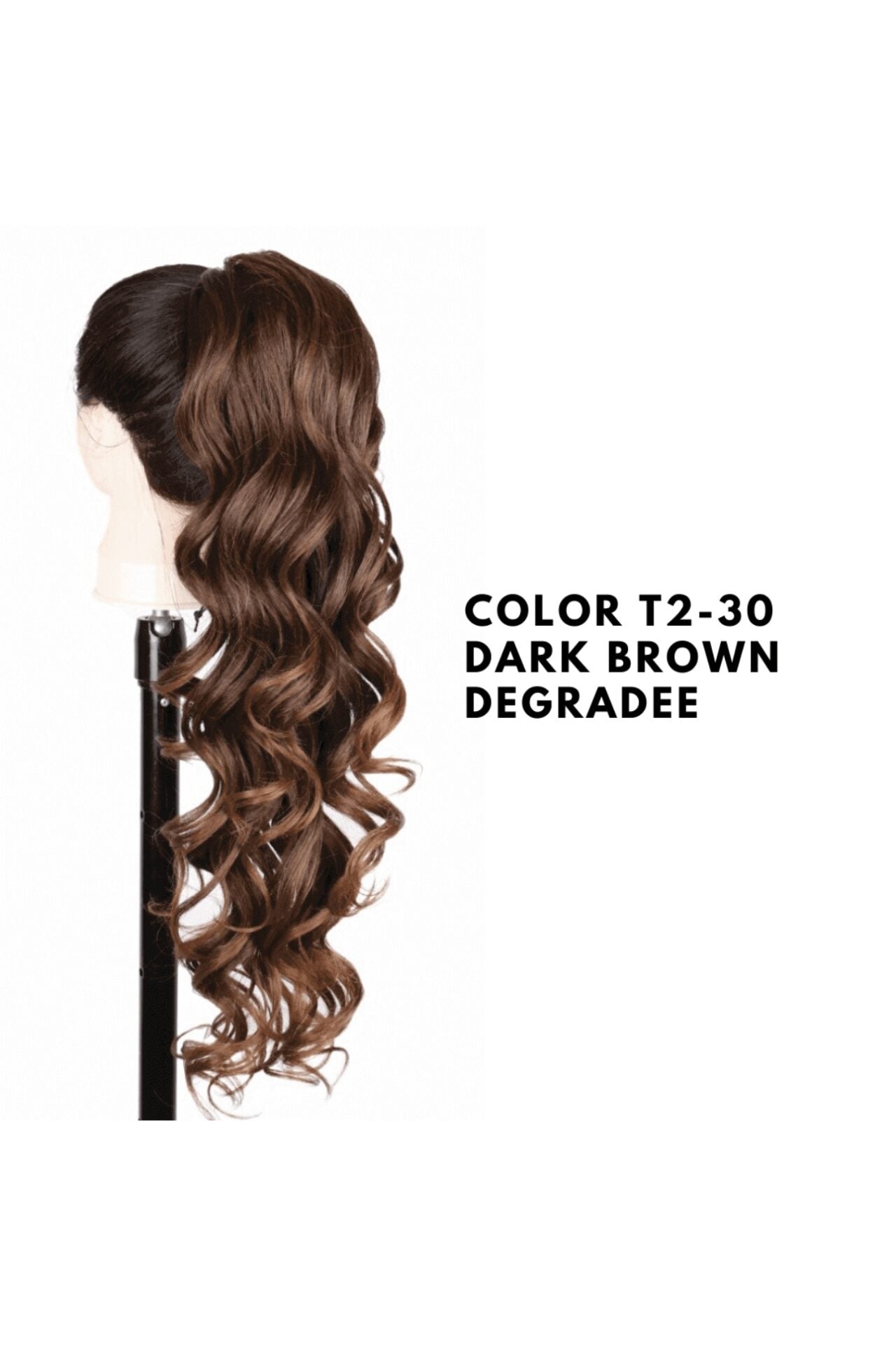 Coda Effetto Onda - Degradé Castano Scuro - SAINTH