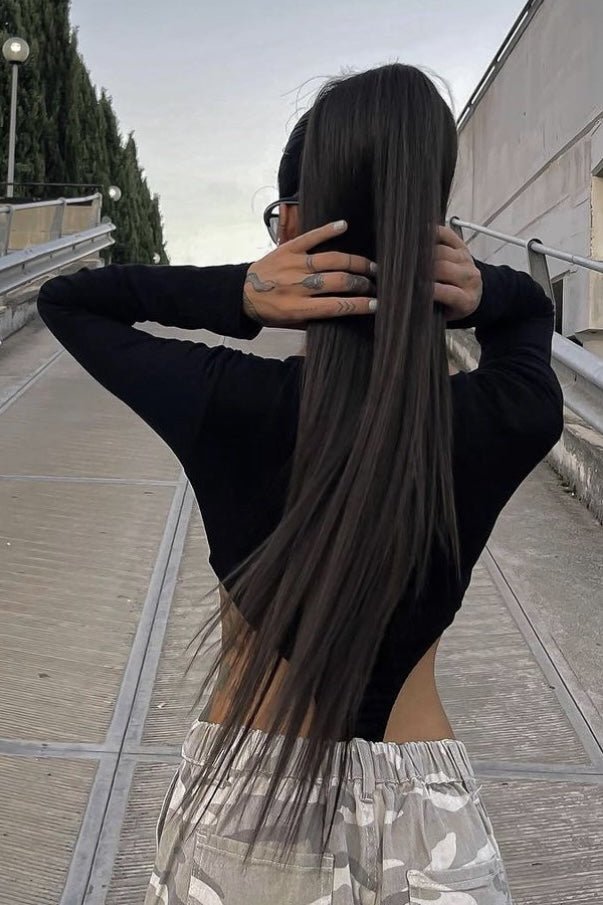 Coda Effetto Liscio - Degradé Castano - SAINTH