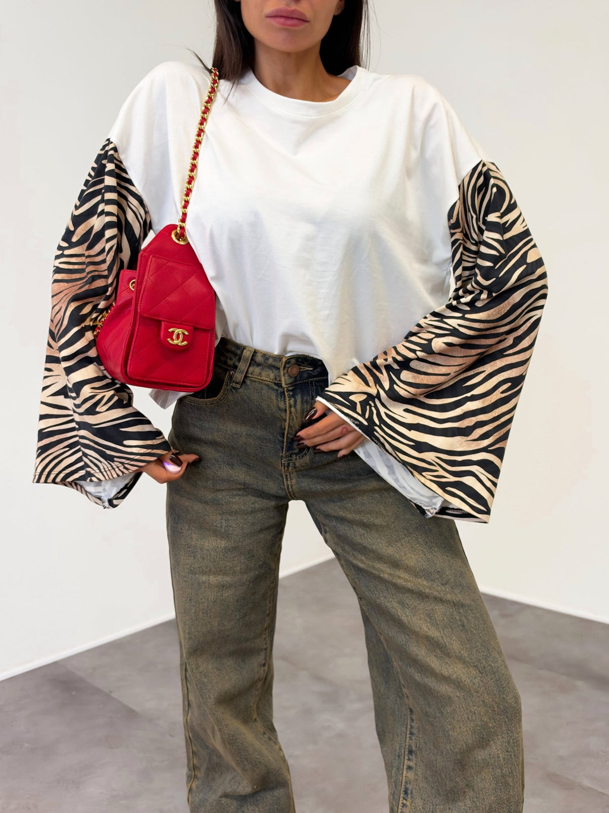 Maglia Contrasto - Zebra Bianca - SAINTH