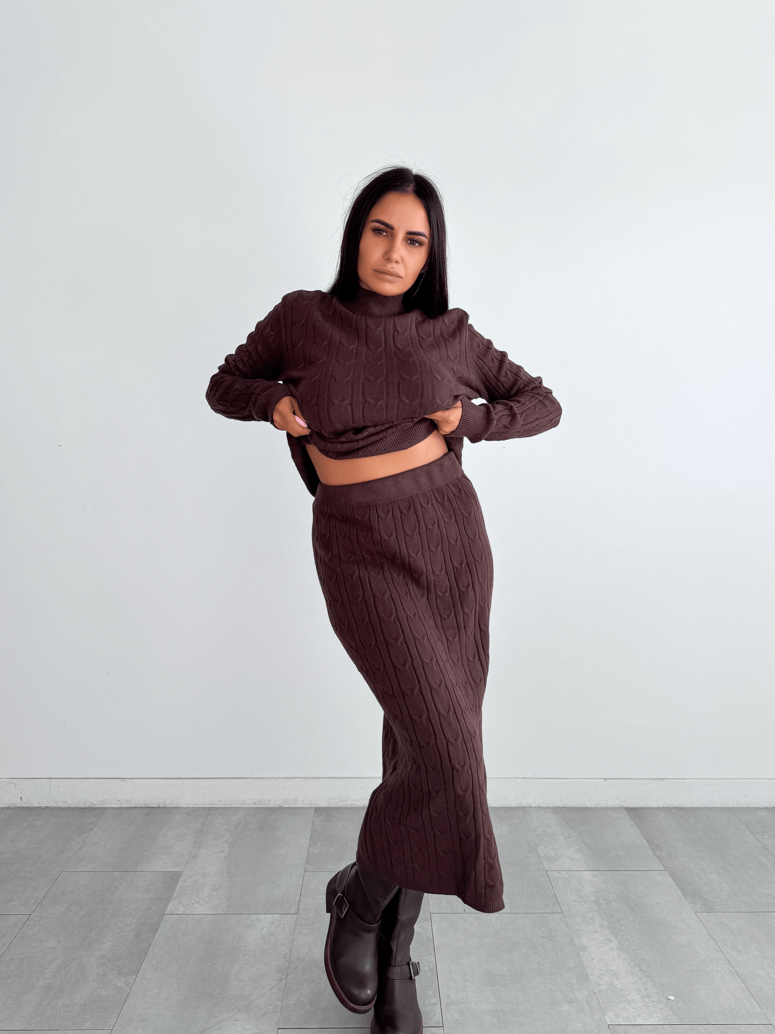 Coordinato Braided - Marrone - SAINTH