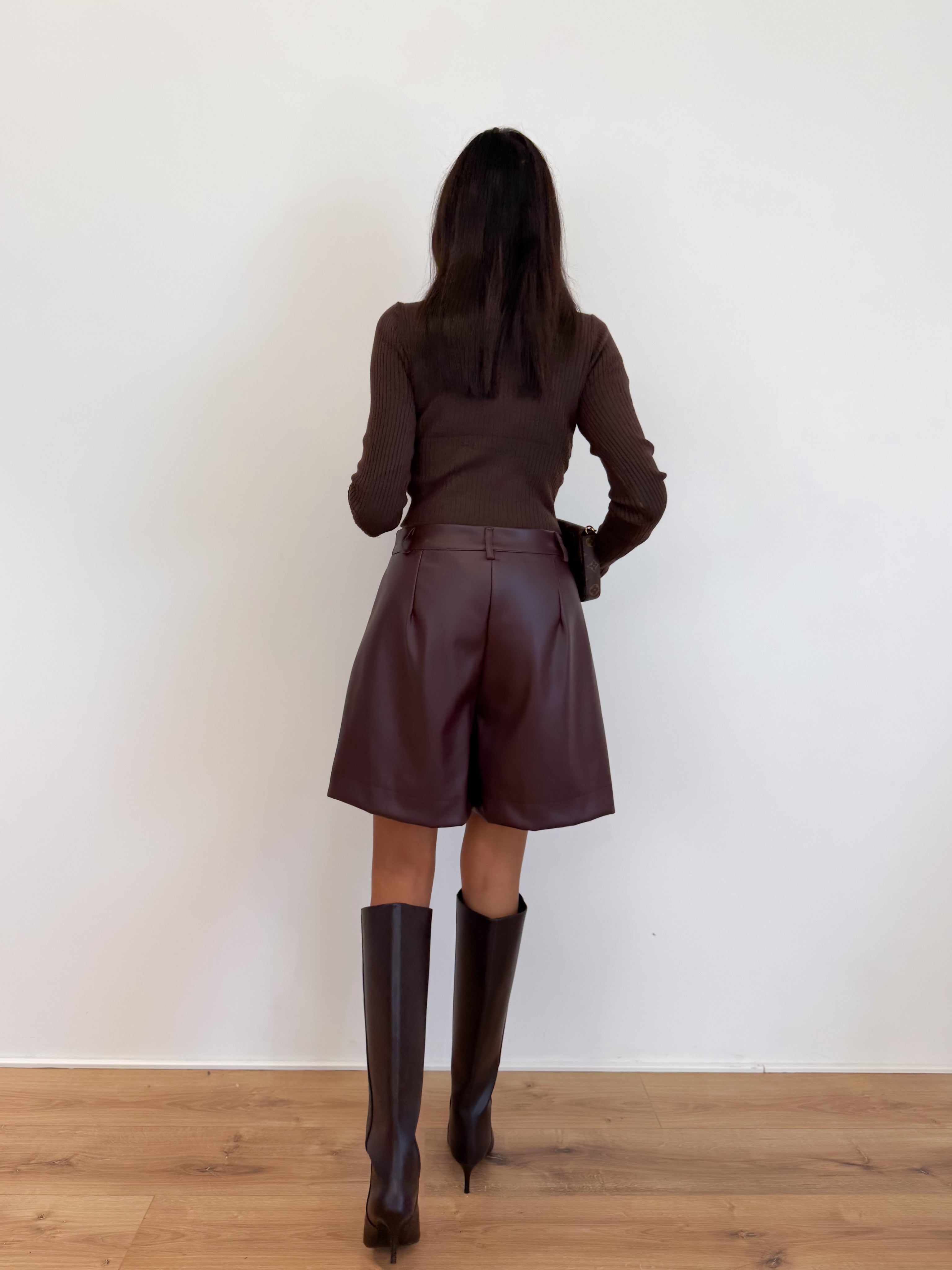 Pull Scollo V - Marrone