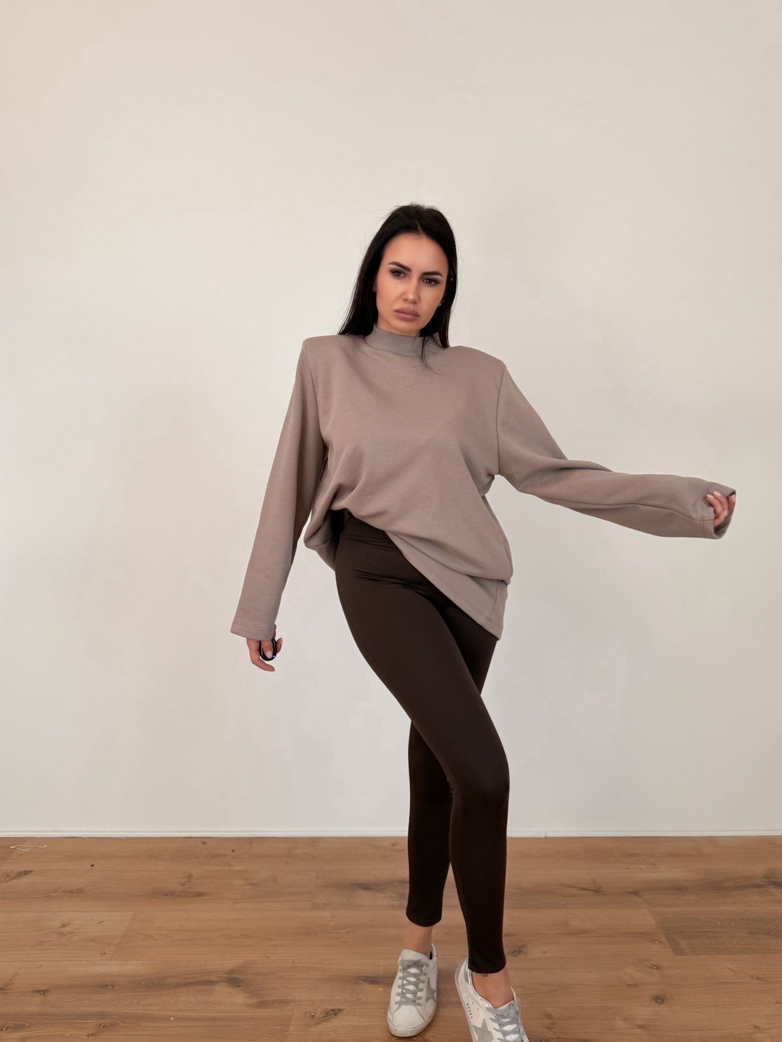 Felpa Maxi Spalla - Tortora - SAINTH