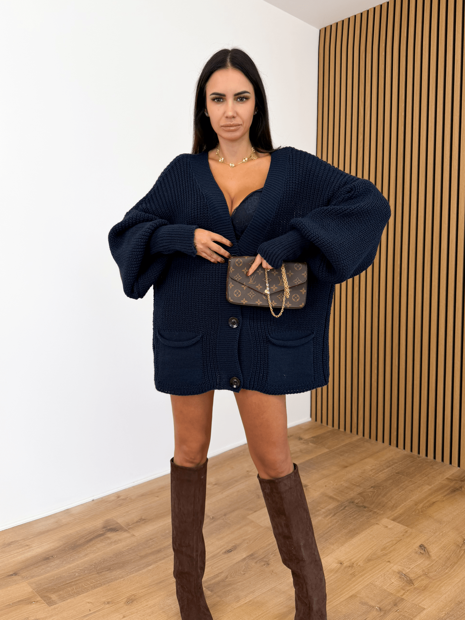 Maxi Cardigan - Blu - SAINTH