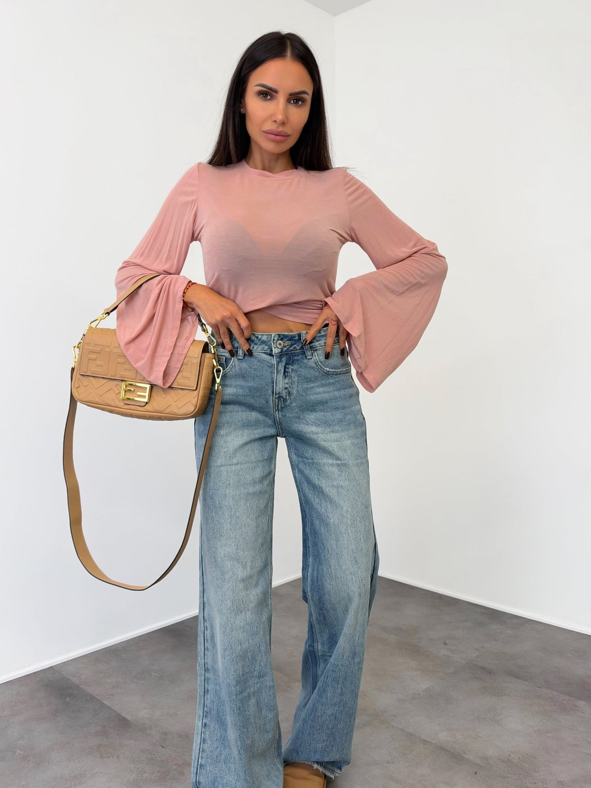 Maglia Bat MistoCashmere - Rosa - SAINTH