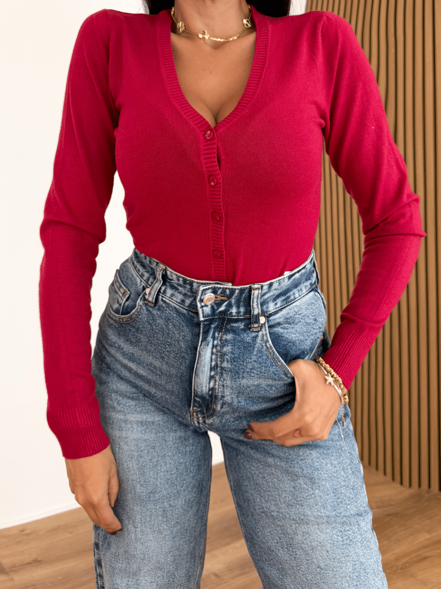 Cardigan Cozy - Rosso - SAINTH