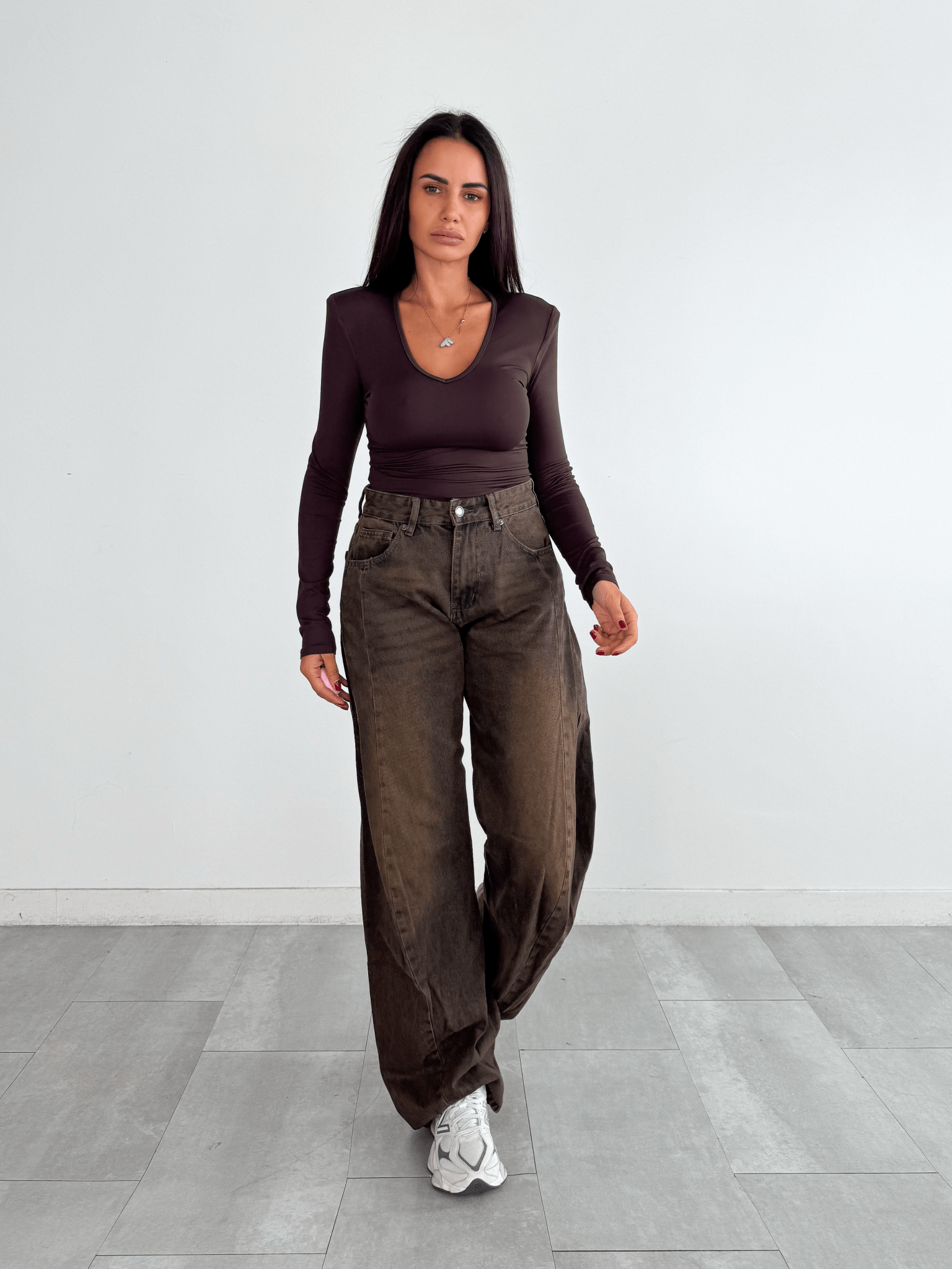 Jeans Polvere - Marrone - SAINTH