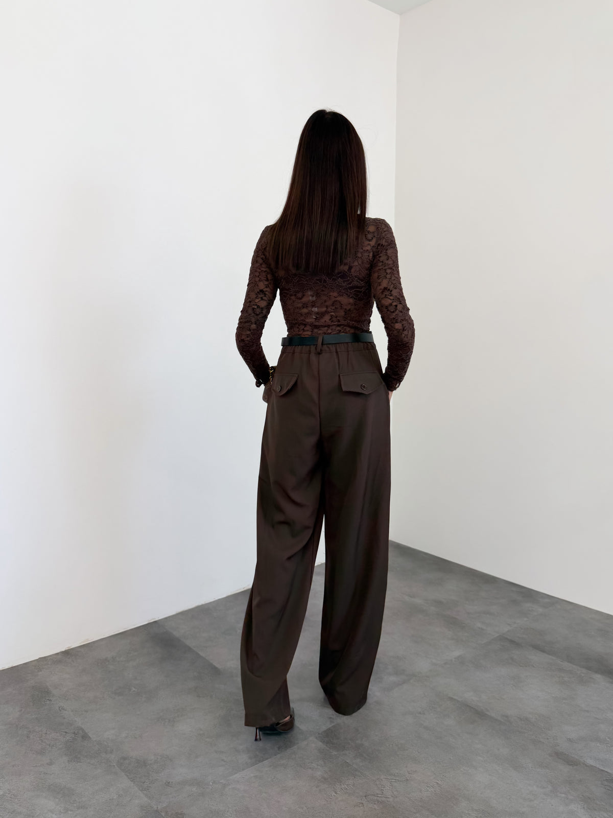 Pantalone + Cintura - Marrone