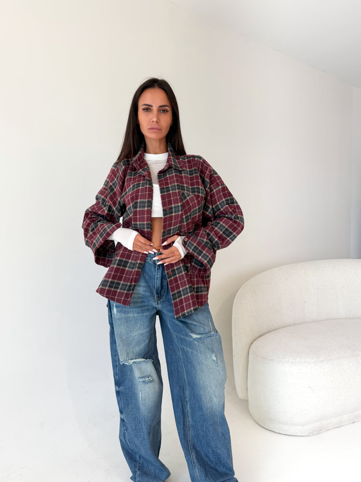 Camicia Quadri - Bordeaux