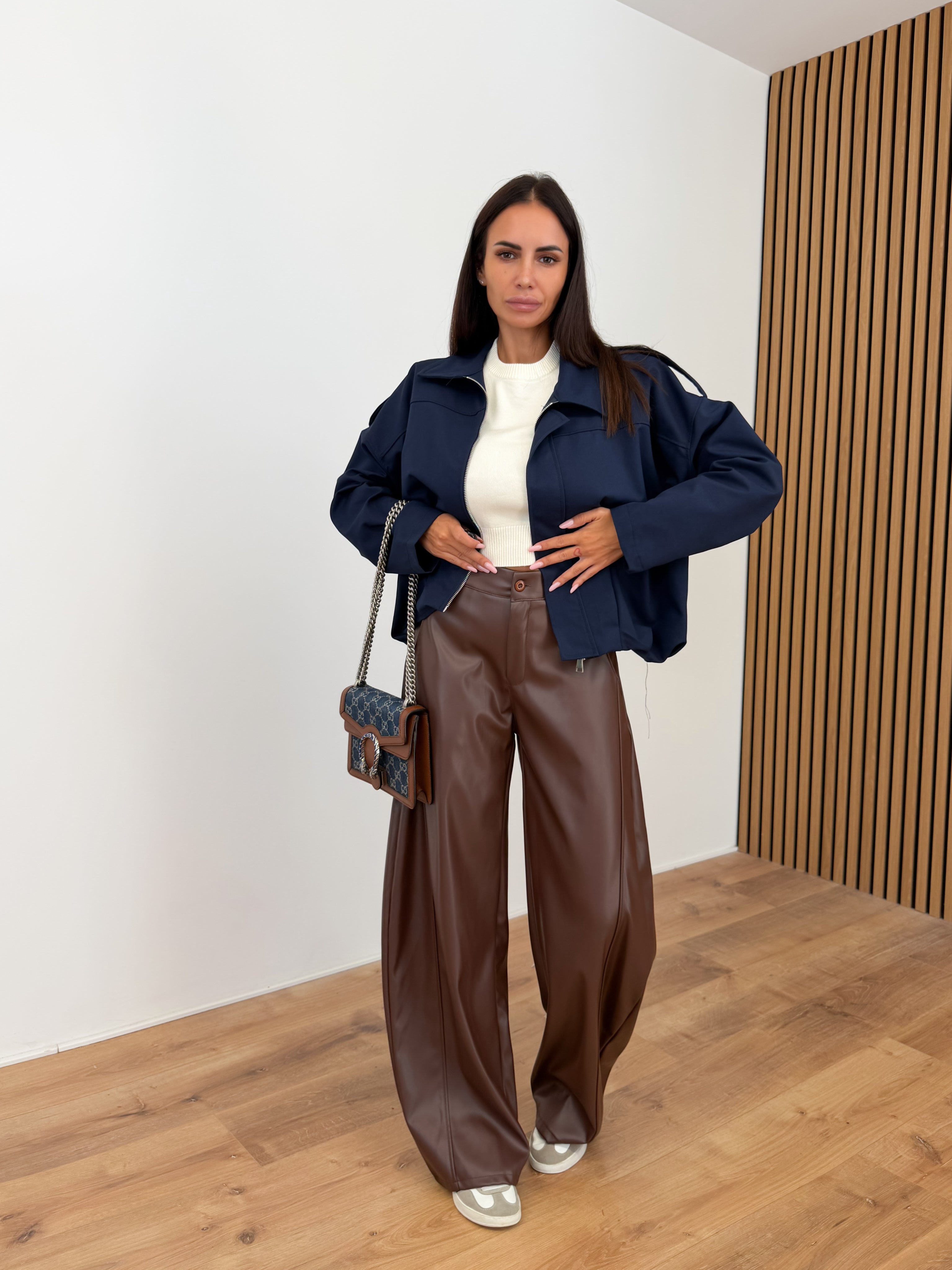 Pantalone Ecopelle - Marrone