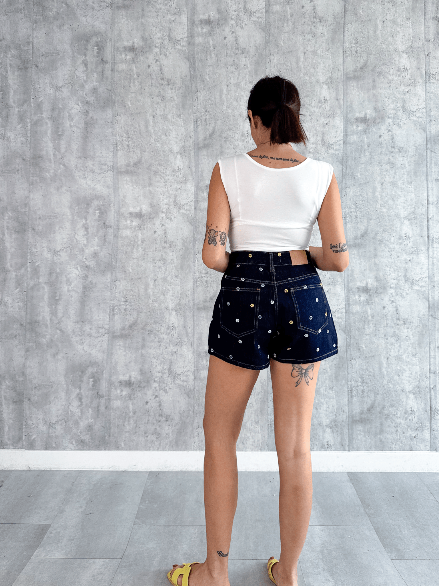 Shorts Fiorellini - Denim Scuro - SAINTH