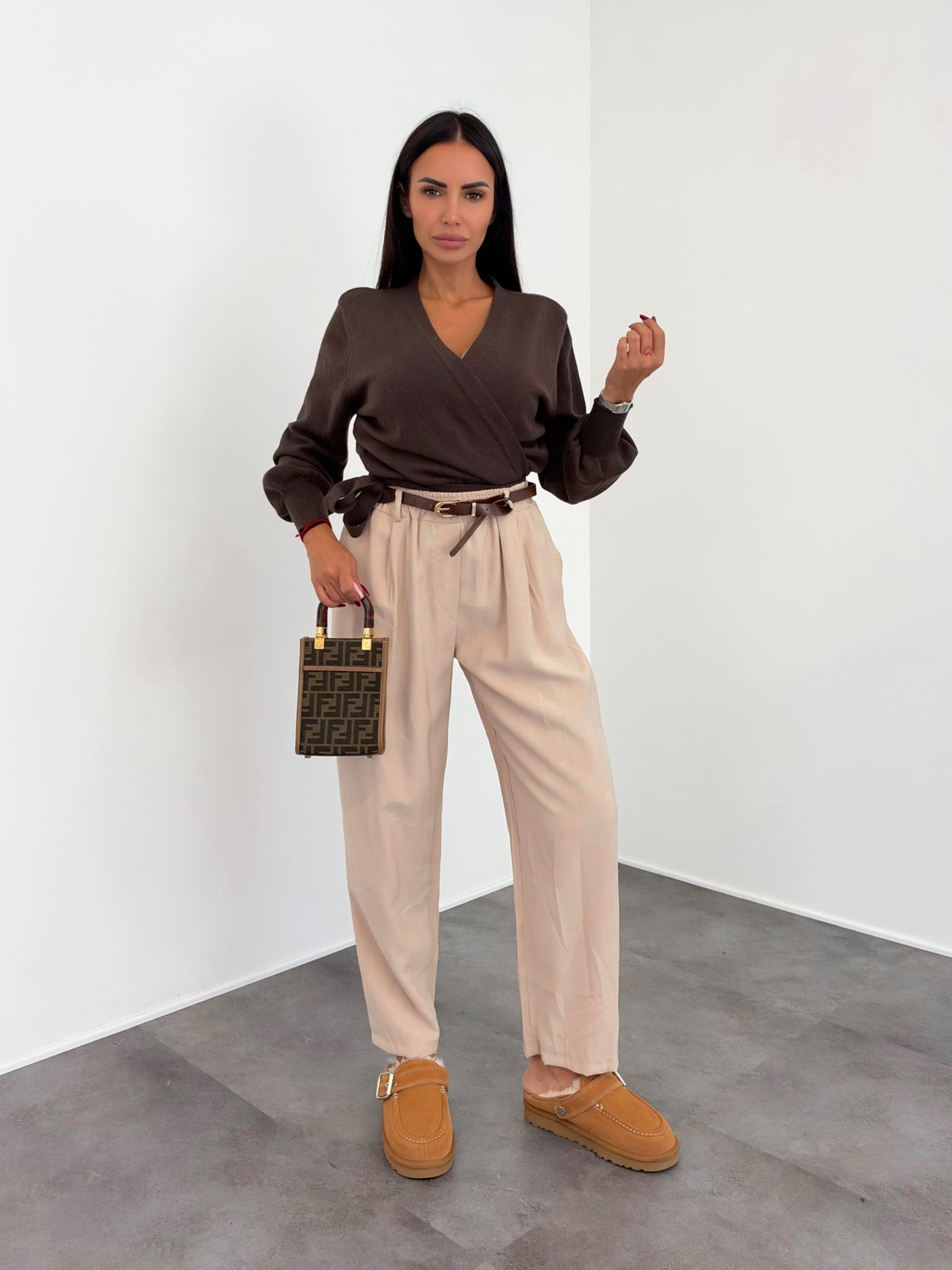 Cardigan Chiasmo - Marrone - SAINTH