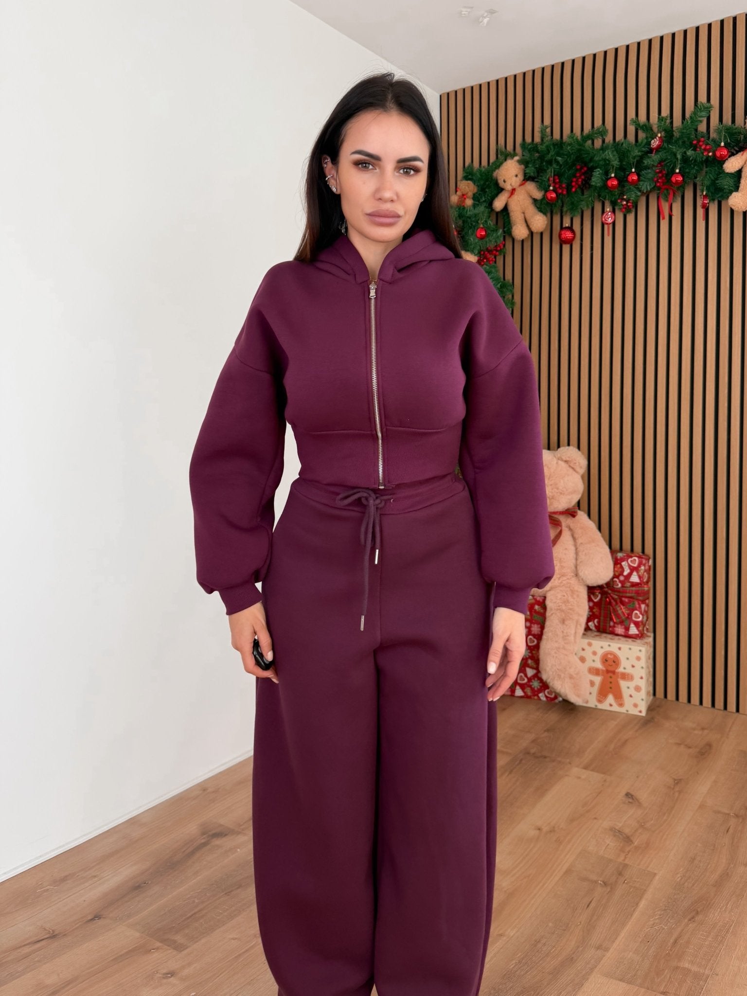 Felpa Zip Foxy - Bordeaux - SAINTH