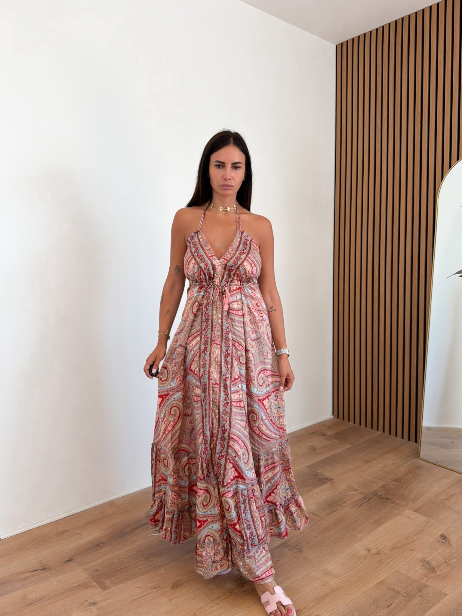 Abito Maya 2.0 - Rosa e Bordeaux - SAINTH