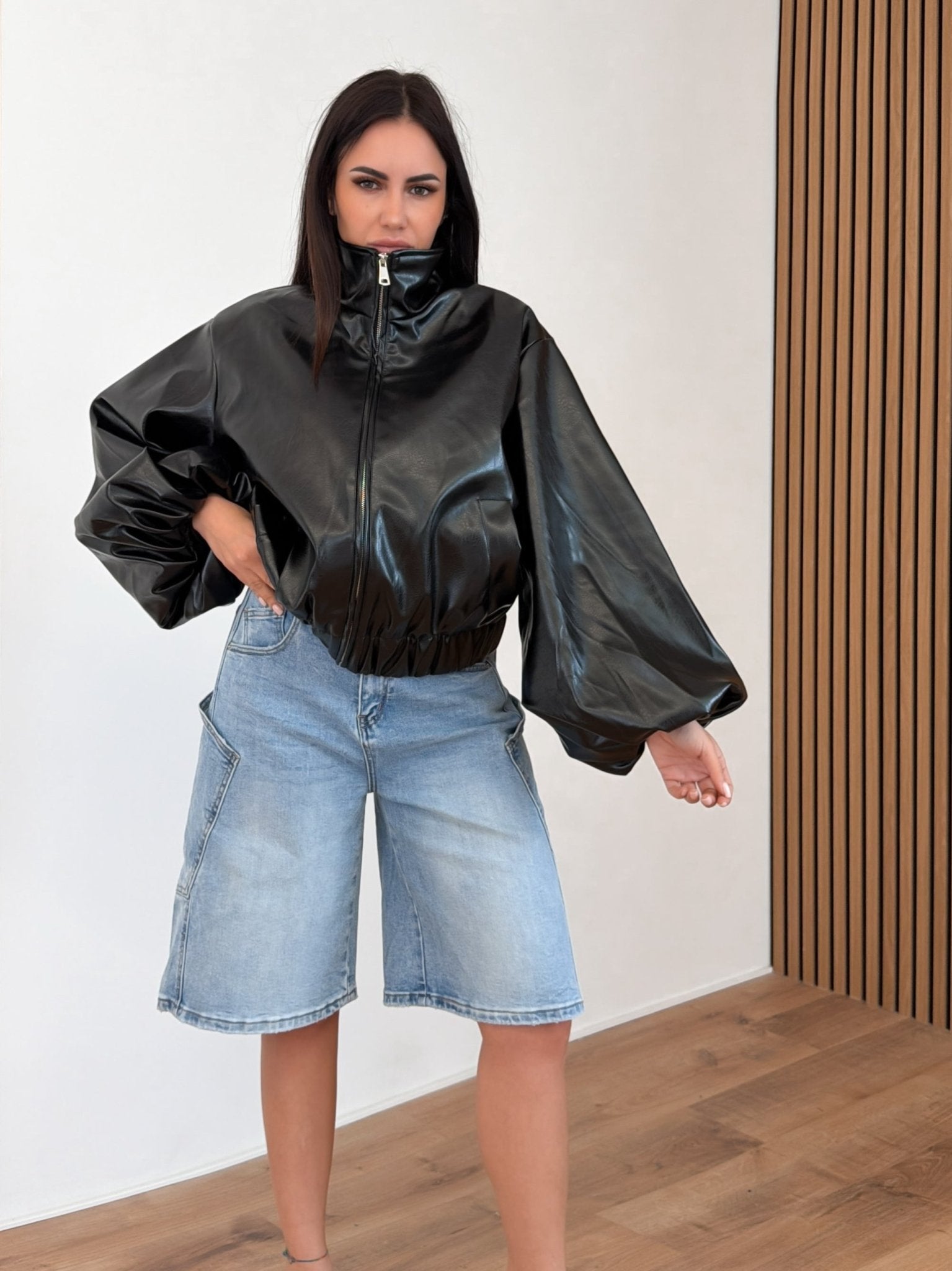 Biker Manica Palloncino - Nero - SAINTH